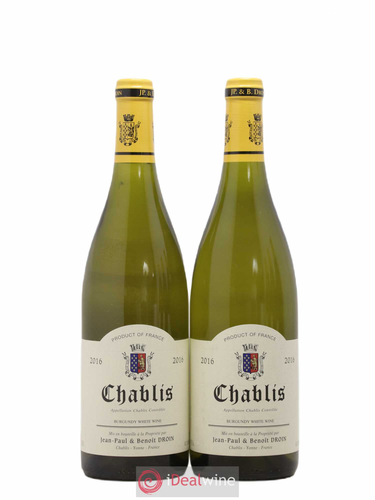 Chablis Jean-Paul & Benoît Droin (Domaine) 2016 - Lot de 2 bouteilles - 0