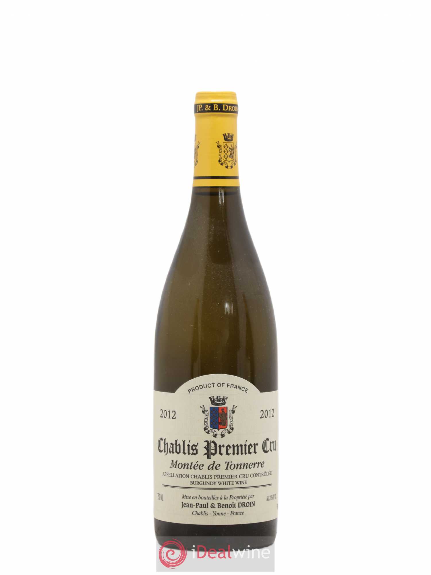 Chablis 1er Cru Montée de Tonnerre Jean-Paul & Benoît Droin (Domaine) 2012 - Posten von 1 Flasche - 0