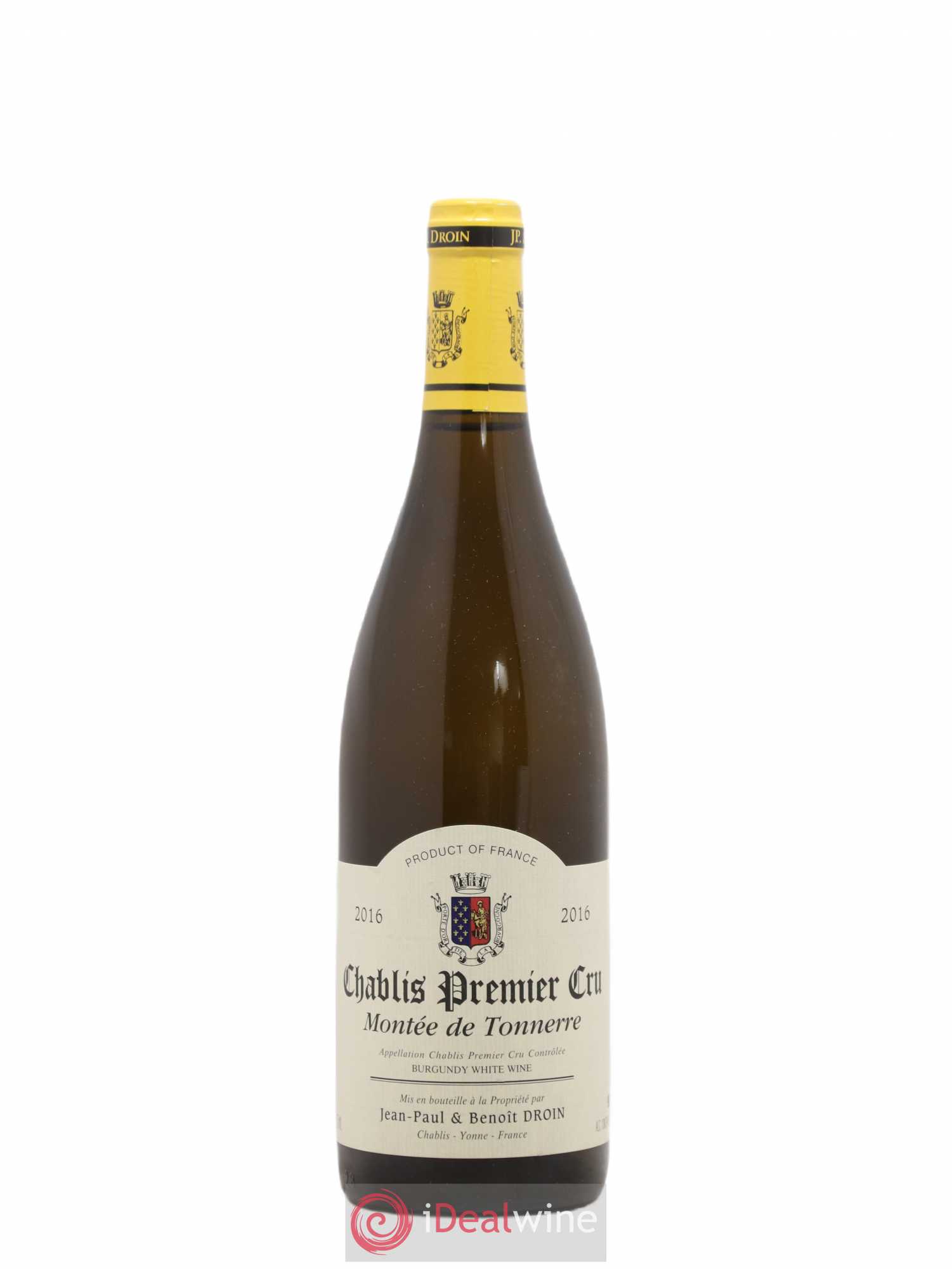 Chablis 1er Cru Montée de Tonnerre Jean-Paul & Benoît Droin (Domaine) 2016 - Lot de 1 bouteille - 0