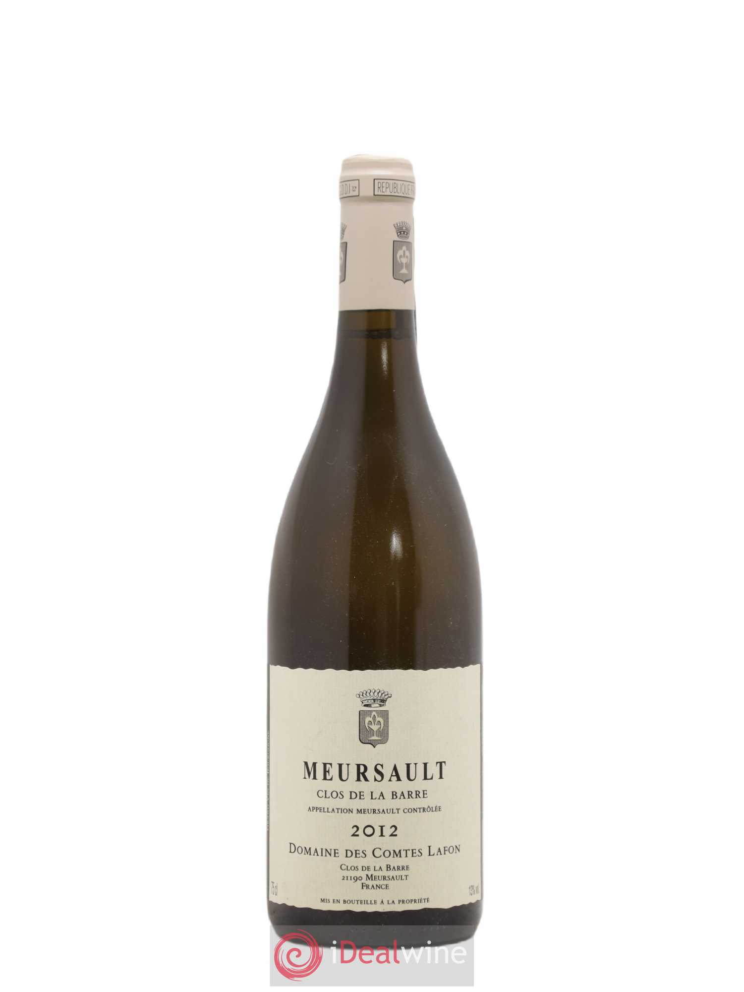 Meursault Clos de la Barre Comtes Lafon (Domaine des) 2012 - Lot de 1 bouteille - 0
