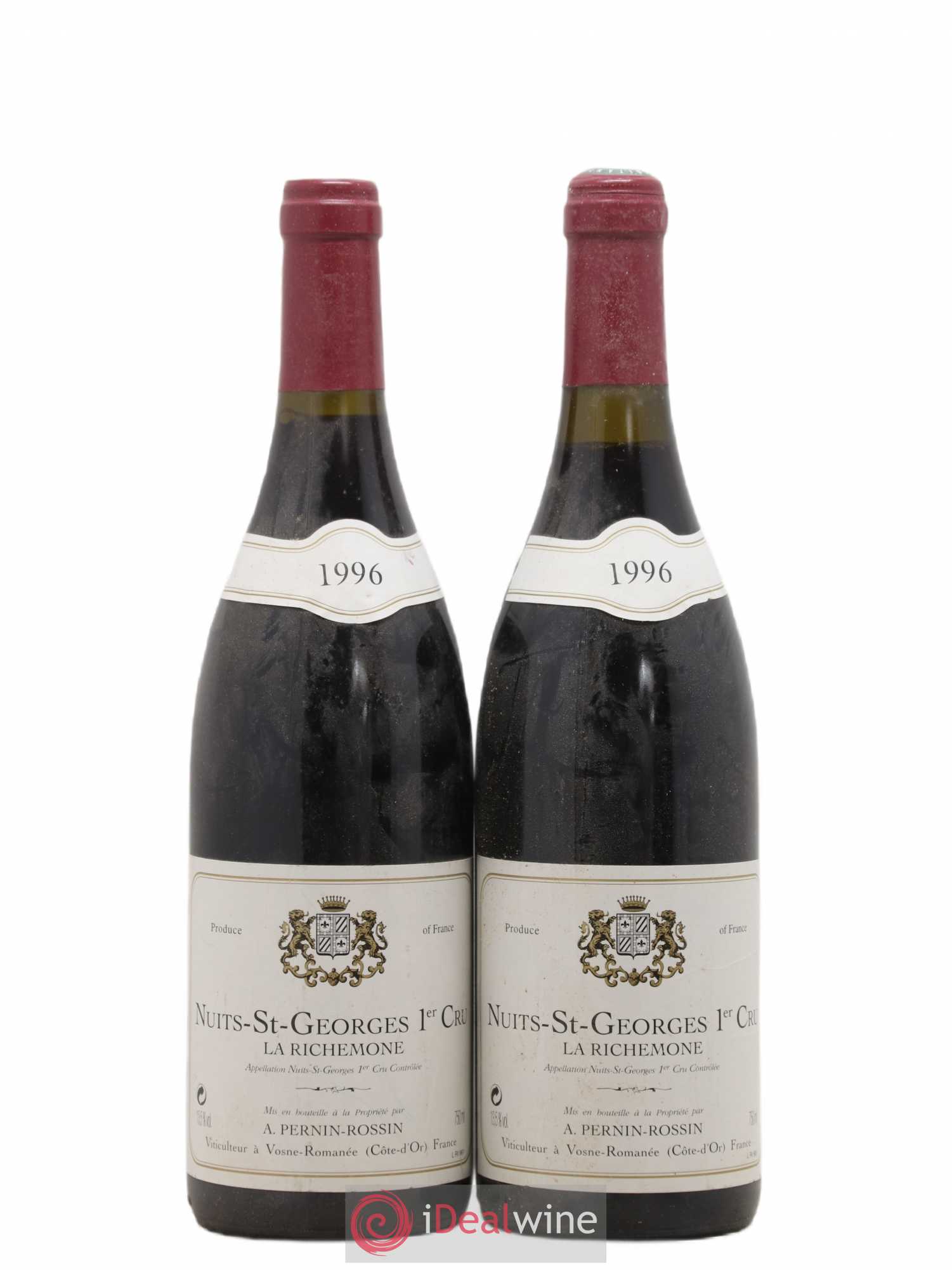 Nuits-Saint-Georges 1er Cru La Richemone Pernin-Rossin 1996 - Lot de 2 bouteilles - 0