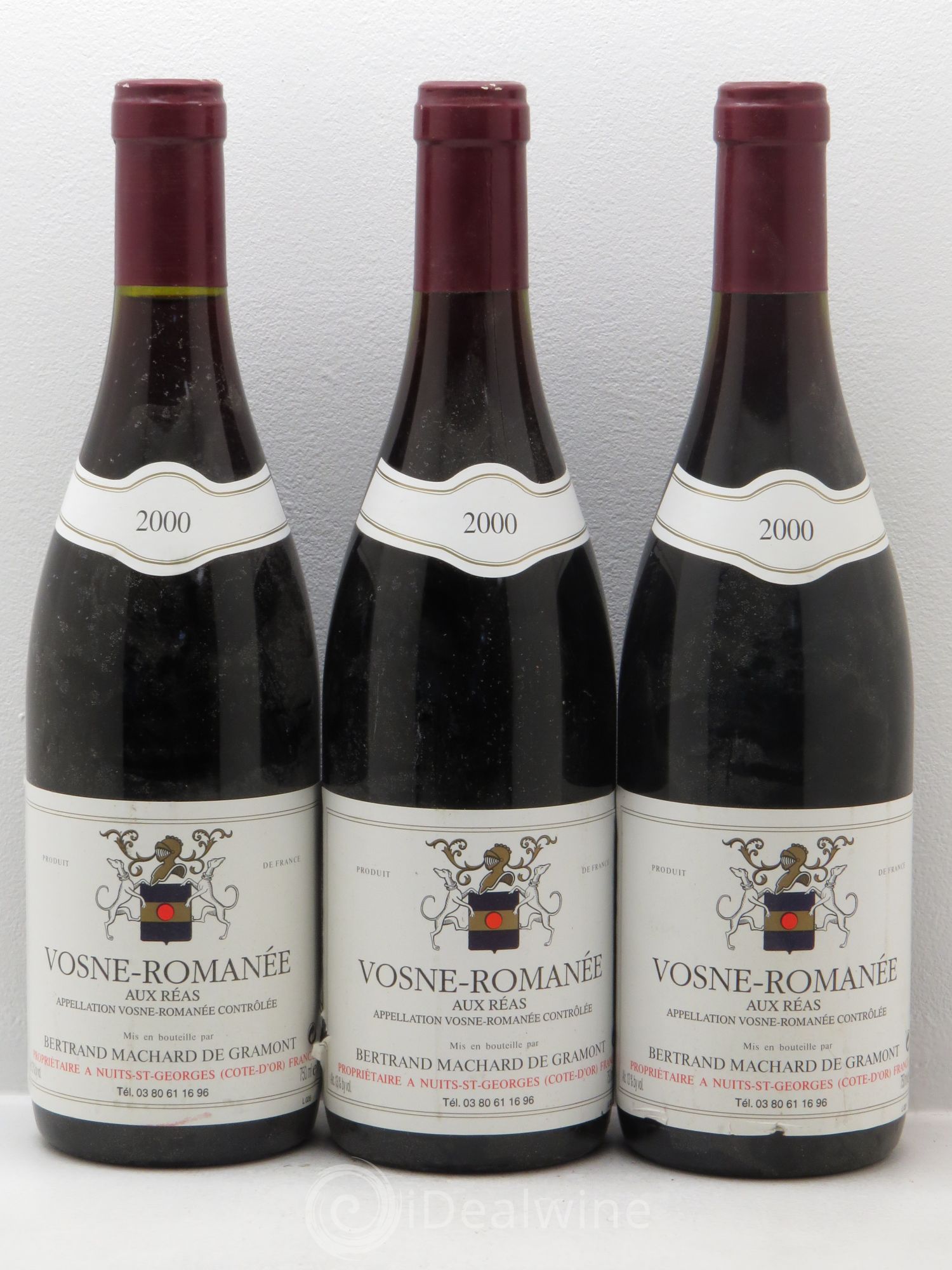 Vosne-Romanée Aux Réas - Machard de Gramont 2000 - Posten von 3 Flaschen - 0