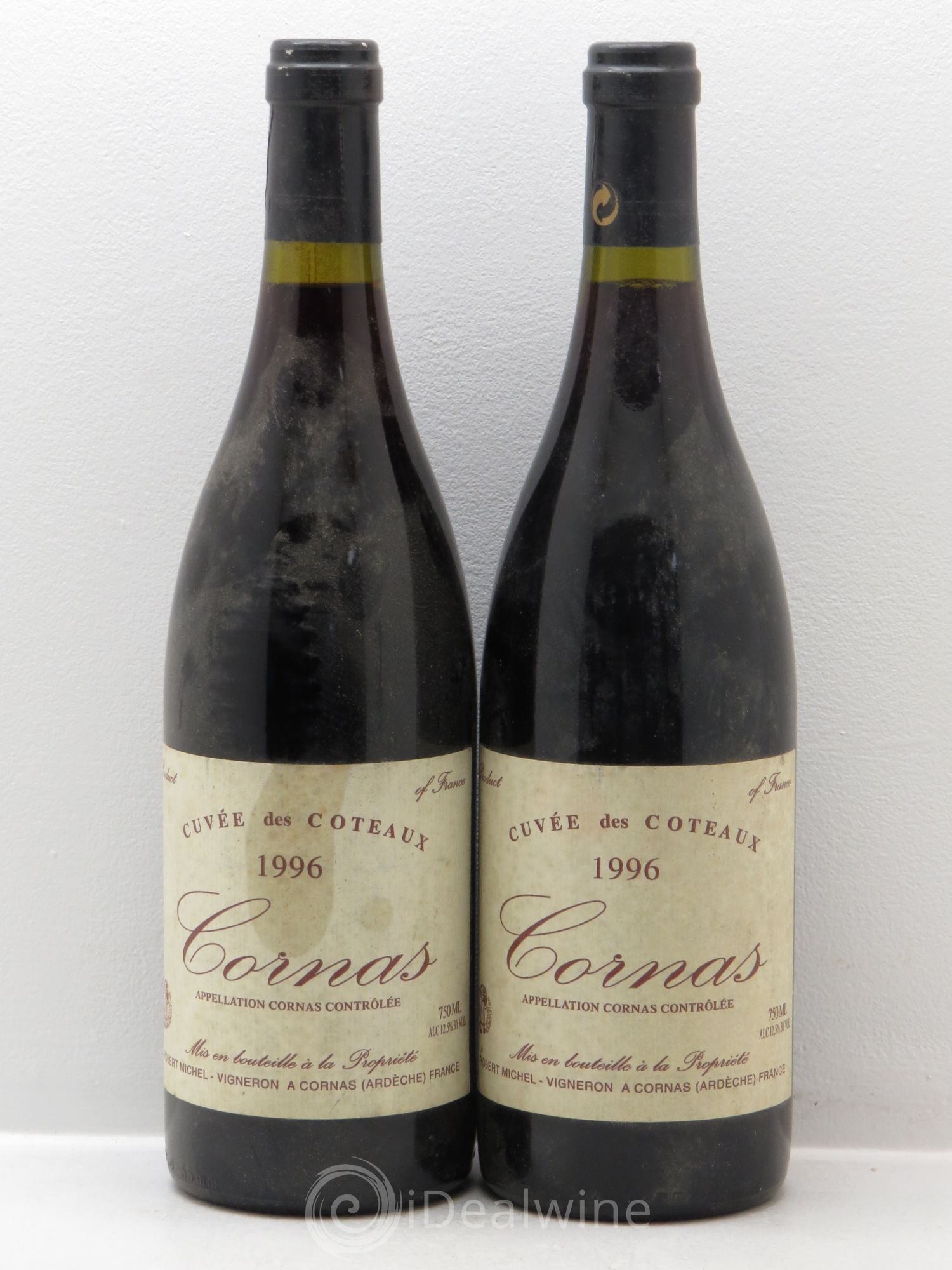 Cornas Cuvée des Coteaux Robert Michel 1996 - Lot de 2 bouteilles - 0