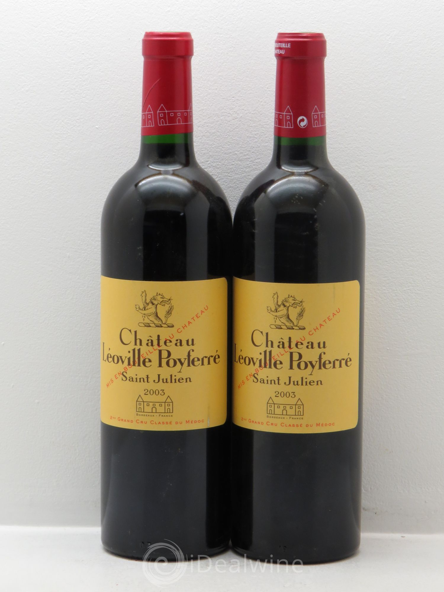 Château Léoville Poyferré 2ème Grand Cru Classé 2003 - Lot de 2 bouteilles - 0