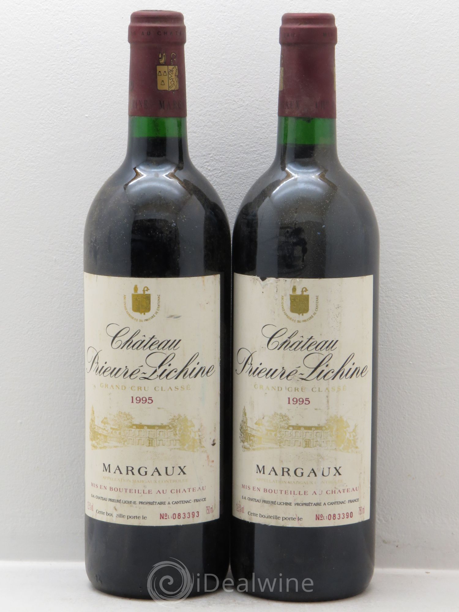 Château Prieuré Lichine 4ème Grand Cru Classé 1995 - Lot de 2 bouteilles - 0