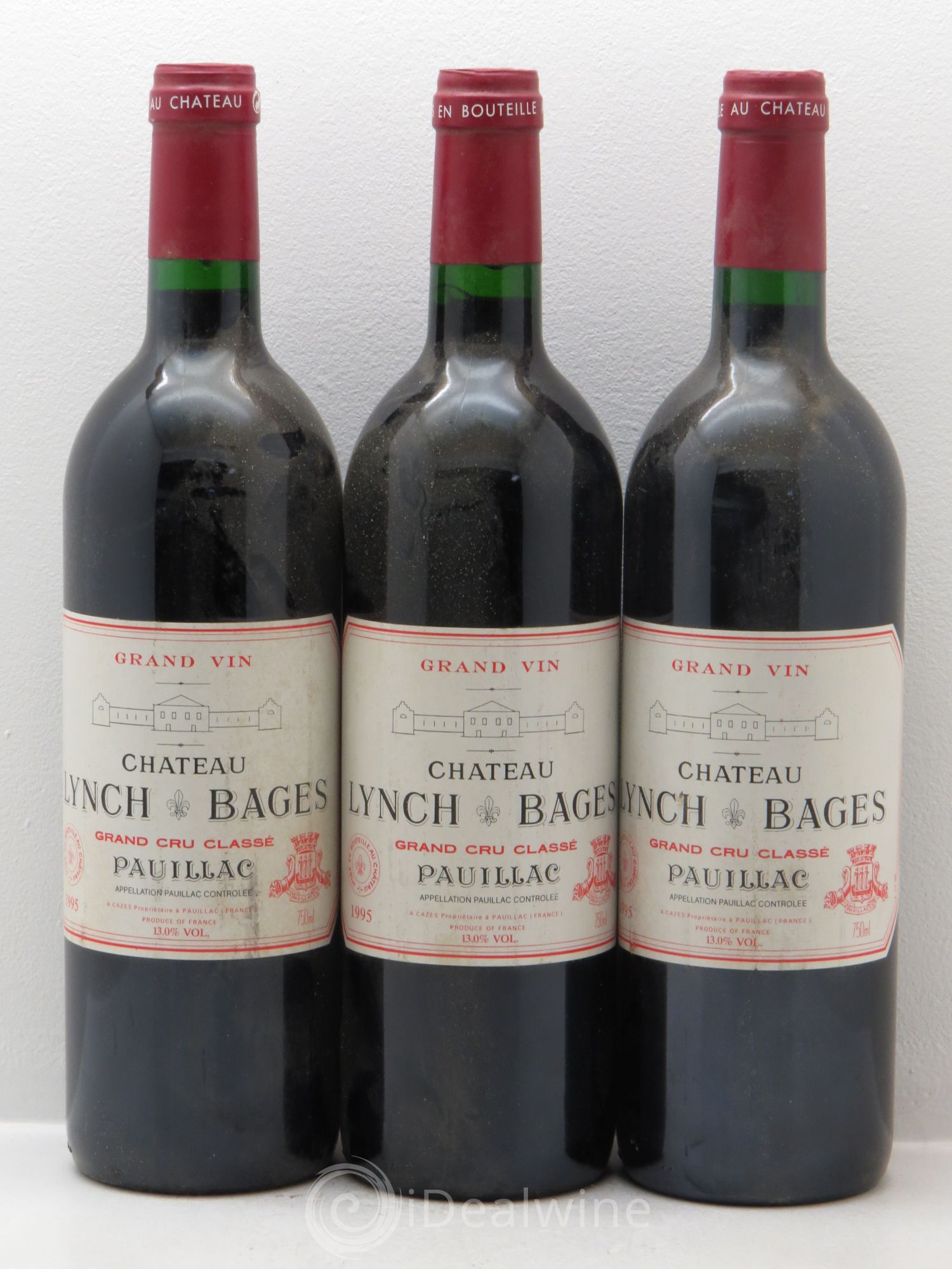 Château Lynch Bages 5ème Grand Cru Classé 1995 - Lot de 3 bouteilles - 0