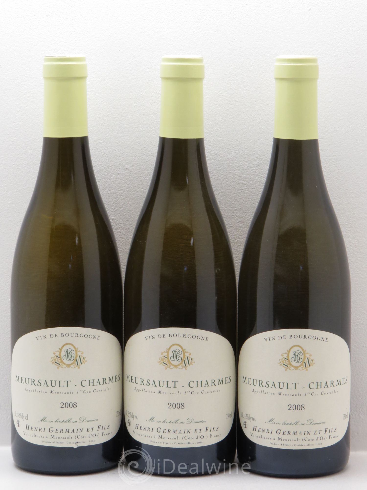 Meursault 1er Cru Henri Germain 2008 - Lot de 3 bouteilles - 0