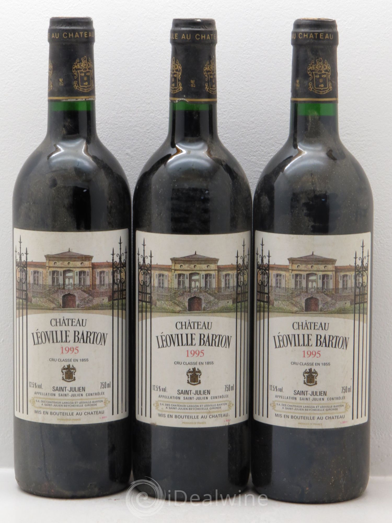 Château Léoville Barton 2ème Grand Cru Classé 1995 - Lot de 3 bouteilles - 0