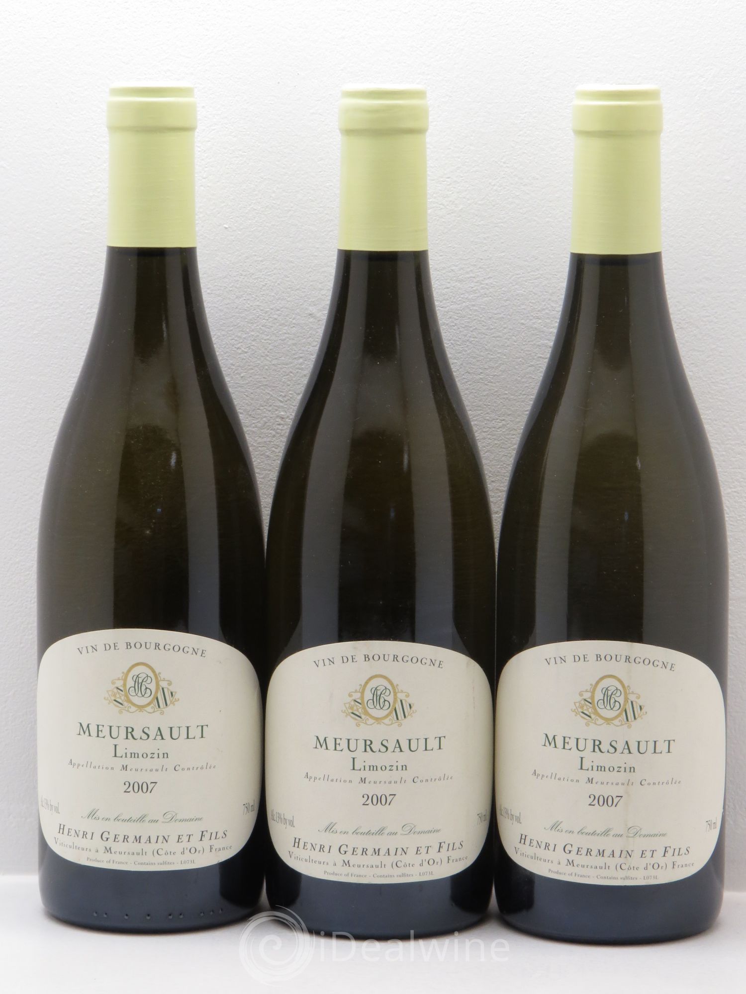 Meursault Limozin - Henri Germain 2007 - Posten von 3 Flaschen - 0
