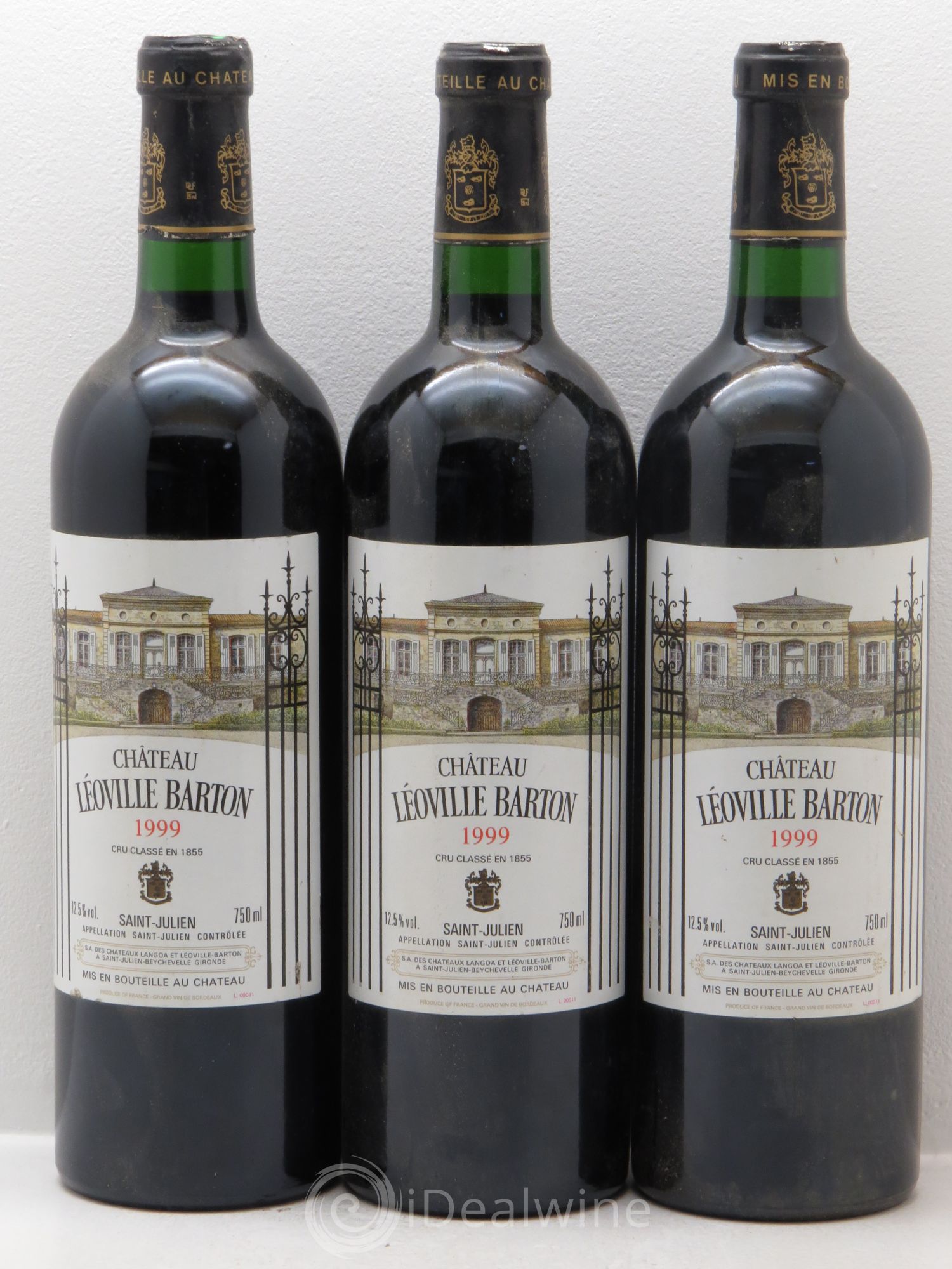 Château Léoville Barton 2ème Grand Cru Classé 1999 - Lot de 3 bouteilles - 0