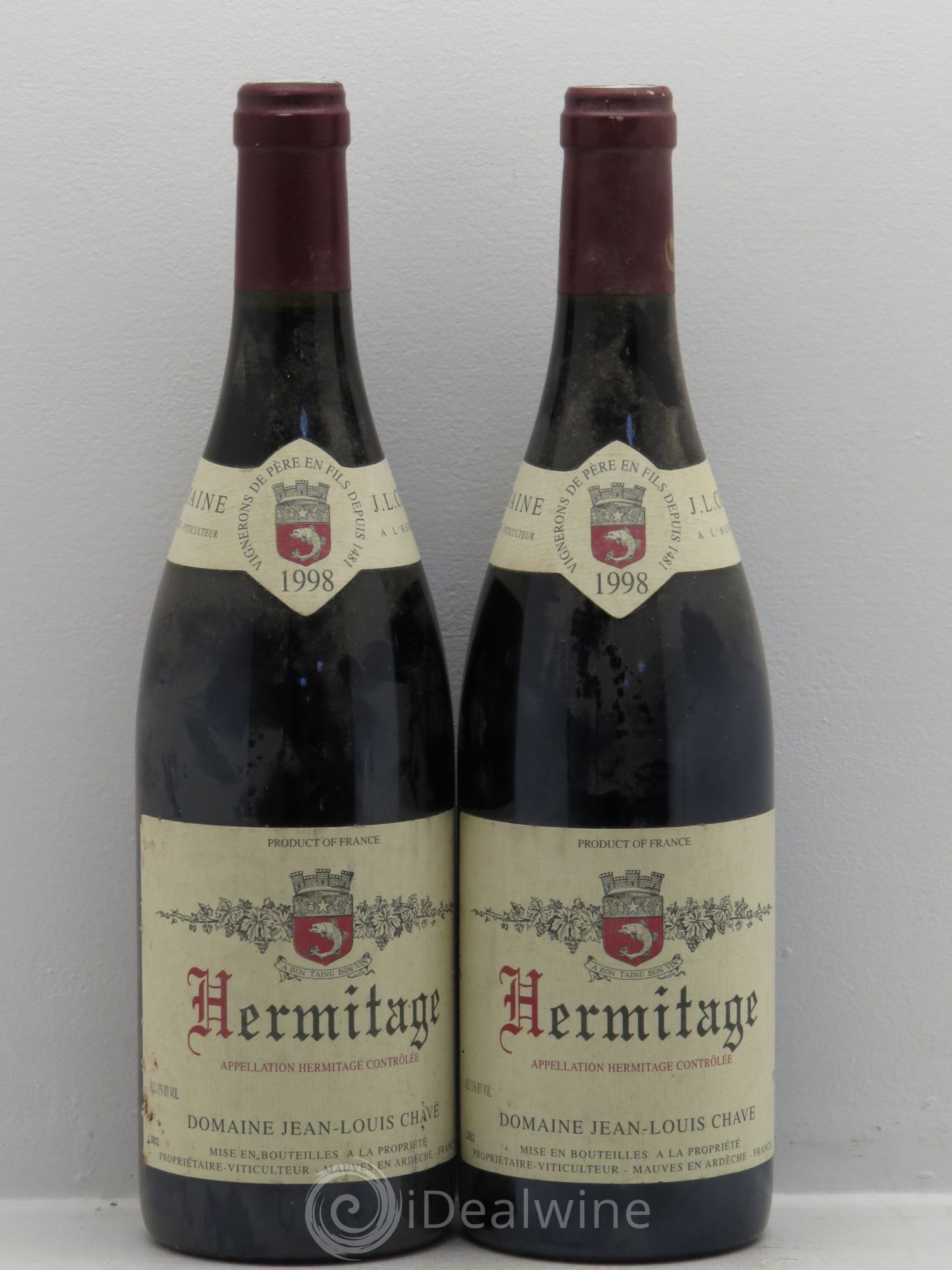 Hermitage Jean-Louis Chave 1998 - Lot de 2 bouteilles - 0