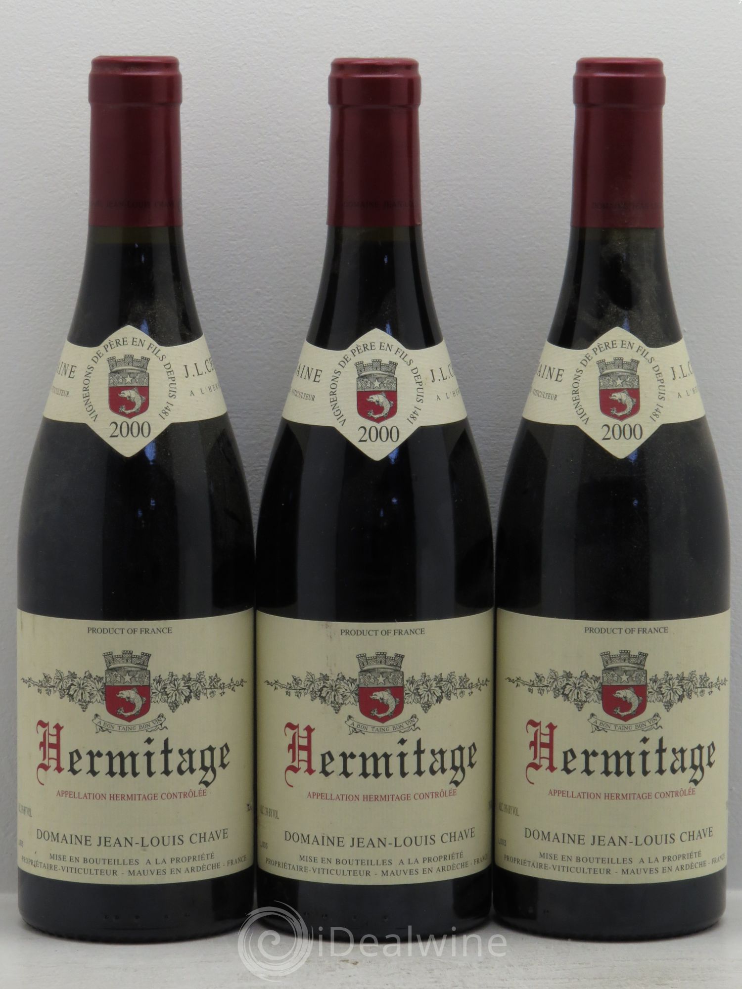 Hermitage Jean-Louis Chave 2000 - Lot de 3 bouteilles - 0