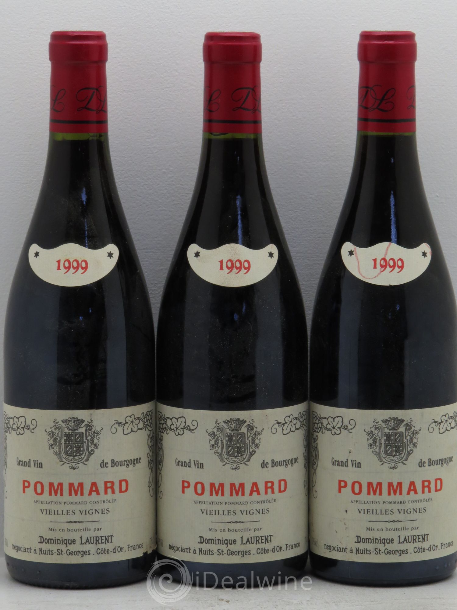 Pommard Vieilles Vignes - Dominique Laurent 1999 - Posten von 3 Flaschen - 0