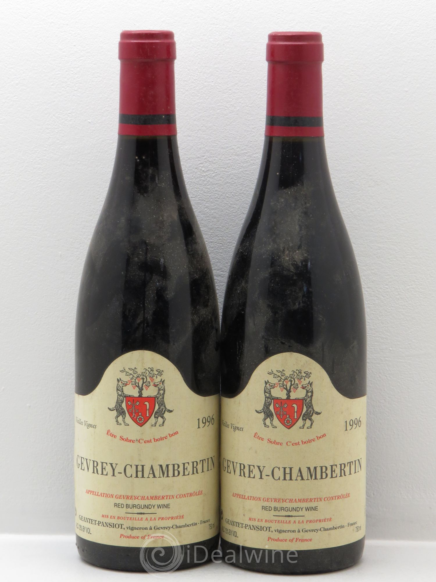 Gevrey-Chambertin Vieilles vignes Geantet-Pansiot 1996 - Lot de 2 bouteilles - 0