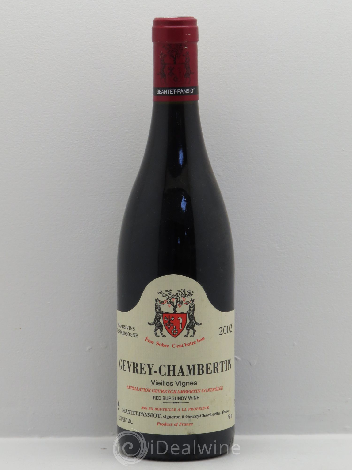 Gevrey-Chambertin Vieilles vignes Geantet-Pansiot 2002 - Lot de 1 bouteille - 0