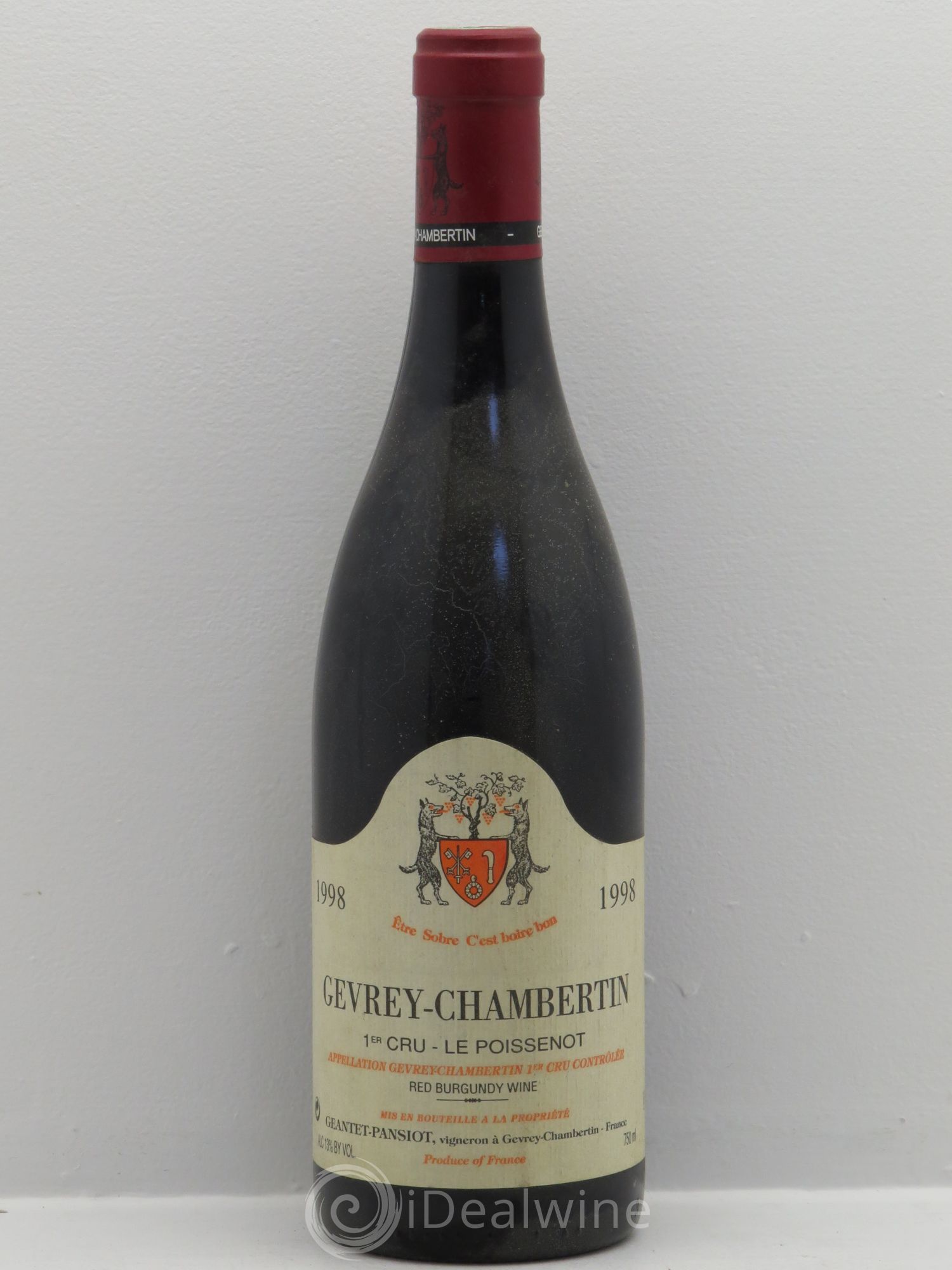 Gevrey-Chambertin 1er Cru Le Poissenot Geantet-Pansiot 1998 - Lot de 1 bouteille - 0