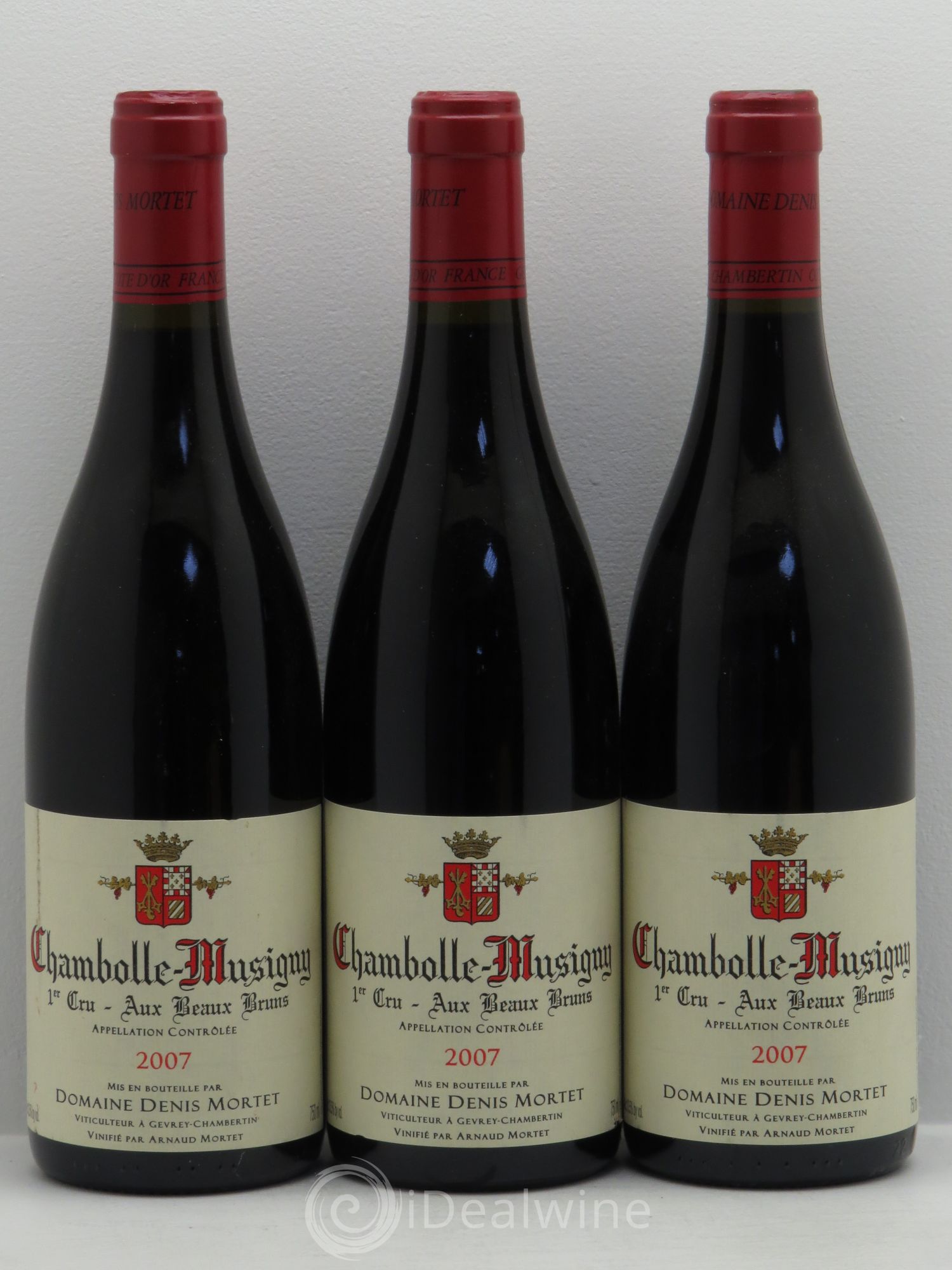 Chambolle-Musigny 1er Cru Aux Beaux Bruns Denis Mortet (Domaine) 2007 - Lot de 3 bouteilles - 0