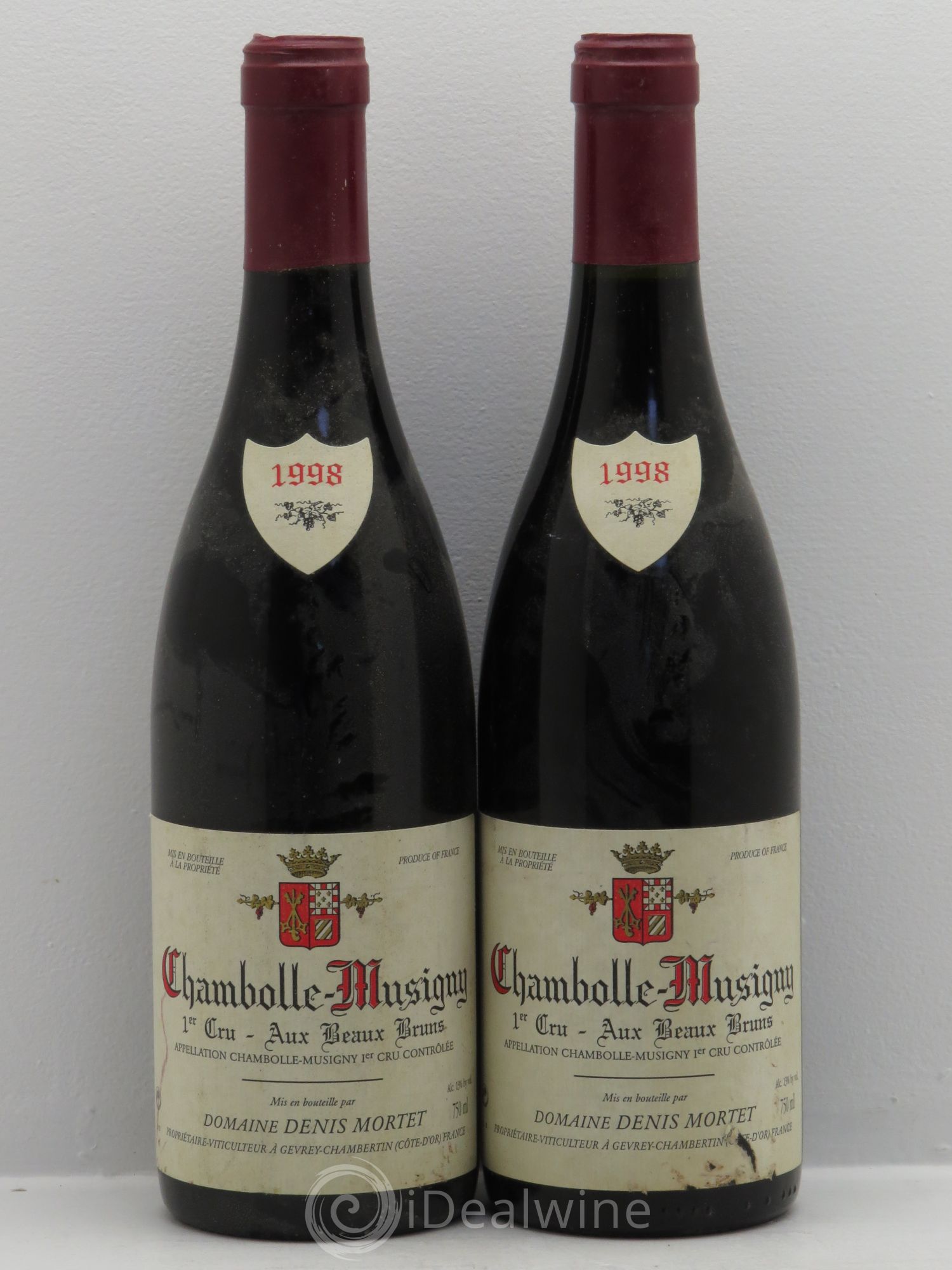 Chambolle-Musigny 1er Cru Aux Beaux Bruns Denis Mortet (Domaine) 1998 - Lot de 2 bouteilles - 0