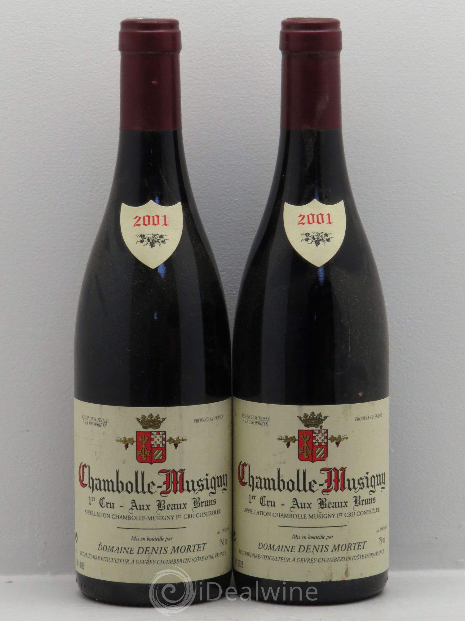 Chambolle-Musigny 1er Cru Aux Beaux Bruns Denis Mortet (Domaine) 2001 - Lot de 2 bouteilles - 0