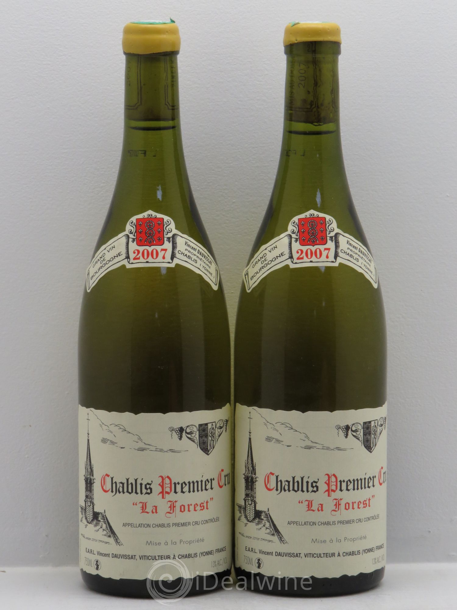 Chablis 1er Cru La Forest Vincent Dauvissat (Domaine) 2007 - Lot de 2 bouteilles - 0