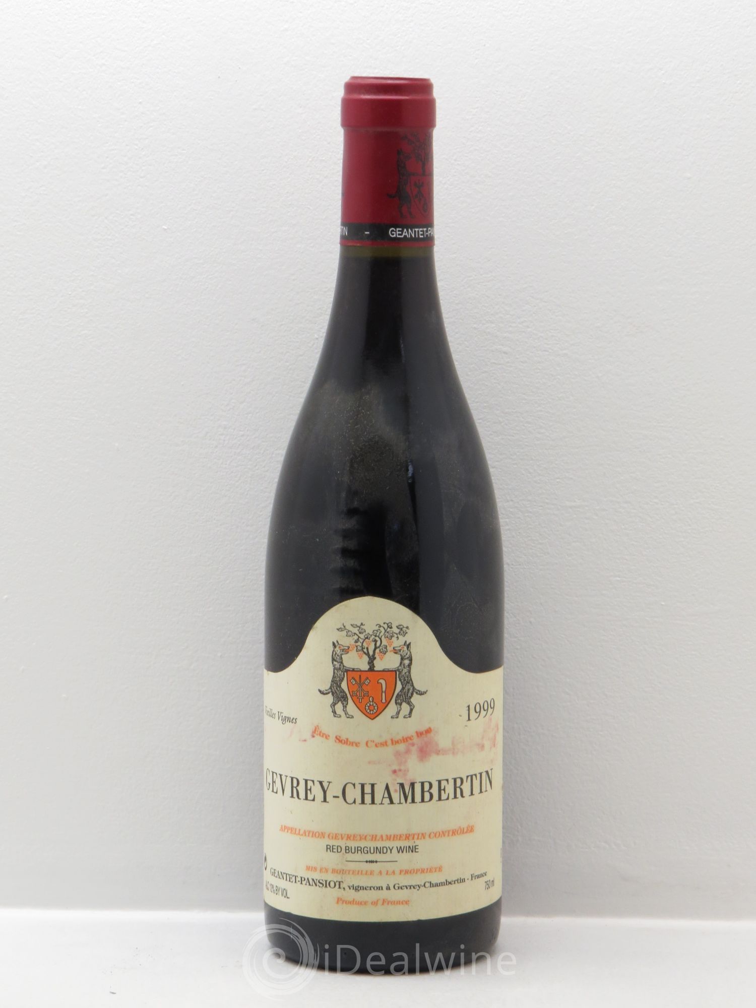 Gevrey-Chambertin Vieilles vignes Geantet-Pansiot 1999 - Lot de 1 bouteille - 0