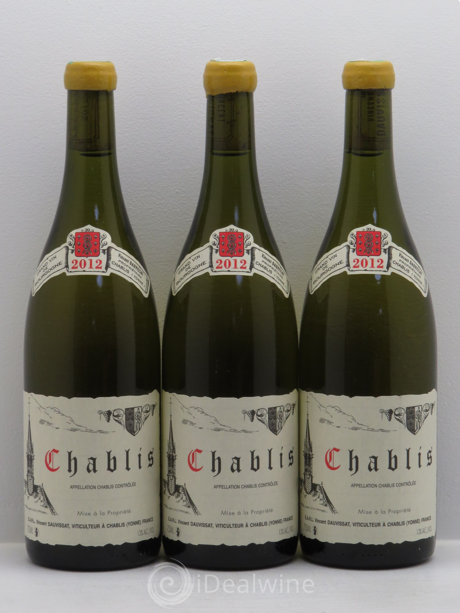 Chablis Vincent Dauvissat (Domaine) 2012 - Lot de 3 bouteilles - 0