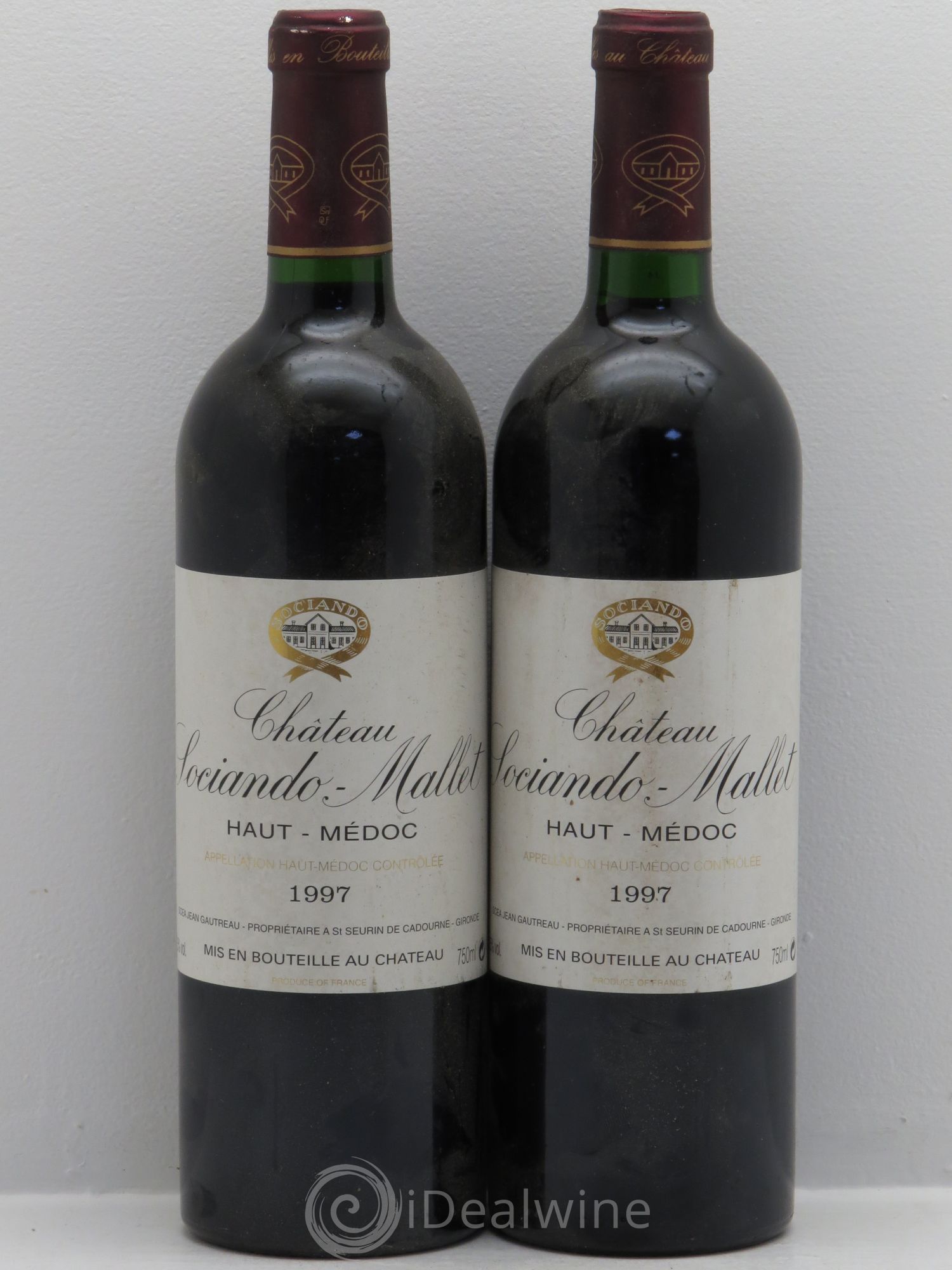 Château Sociando Mallet 1997 - Lot de 2 bouteilles - 0