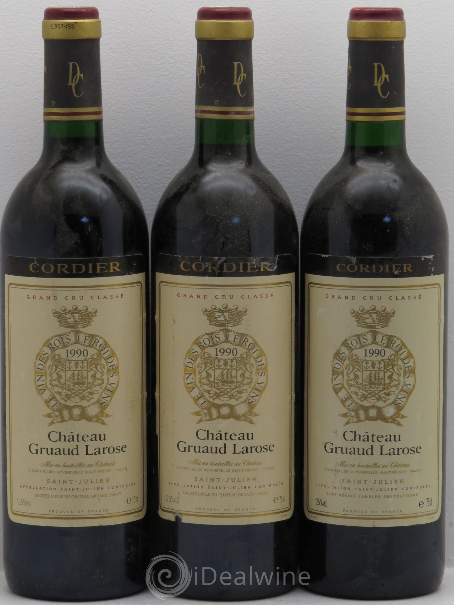 Château Gruaud Larose 2ème Grand Cru Classé 1990 - Lot de 3 bouteilles - 0