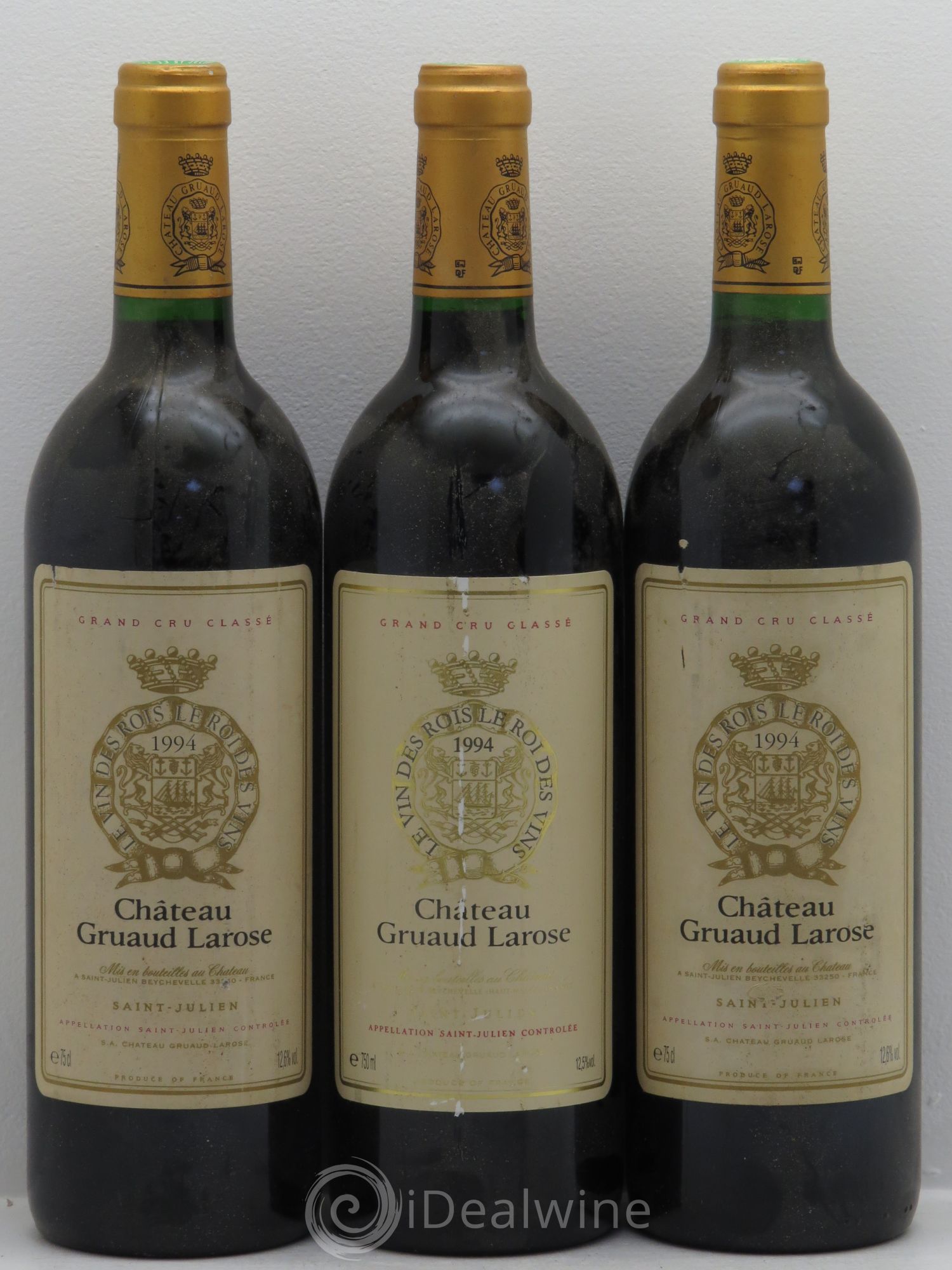 Château Gruaud Larose 2ème Grand Cru Classé 1994 - Lot de 3 bouteilles - 0