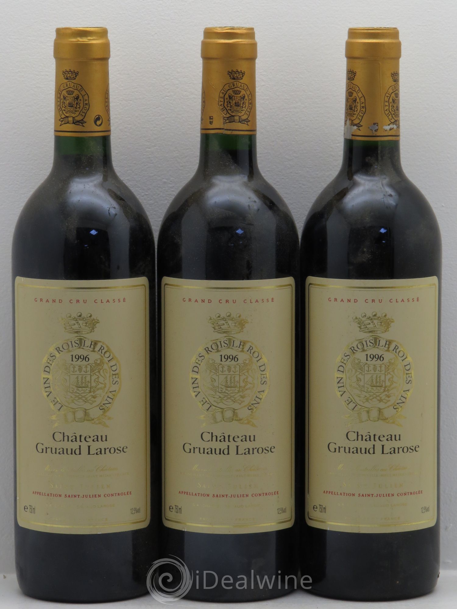 Château Gruaud Larose 2ème Grand Cru Classé 1996 - Lot de 3 bouteilles - 0