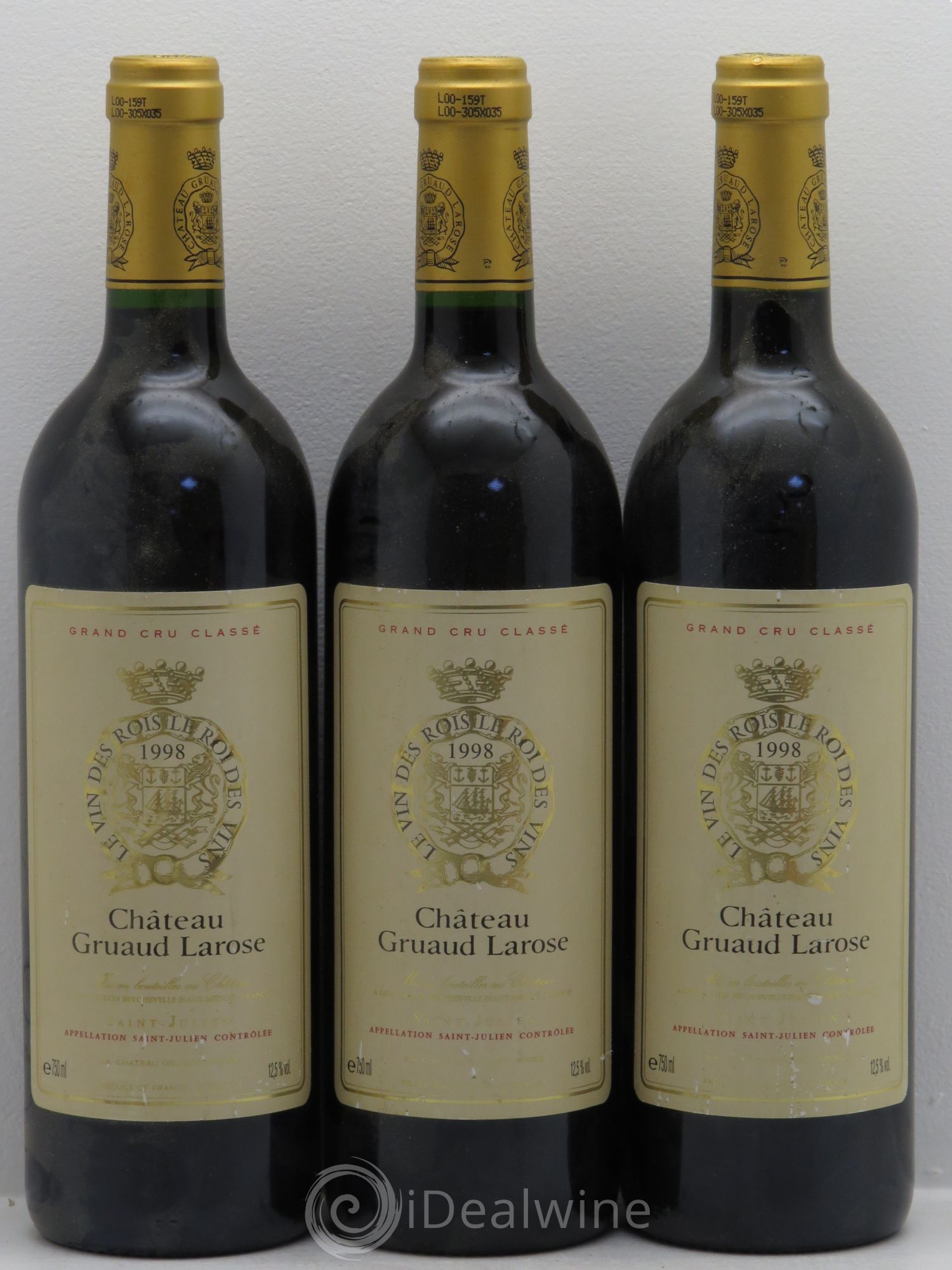Château Gruaud Larose 2ème Grand Cru Classé 1998 - Lot de 3 bouteilles - 0
