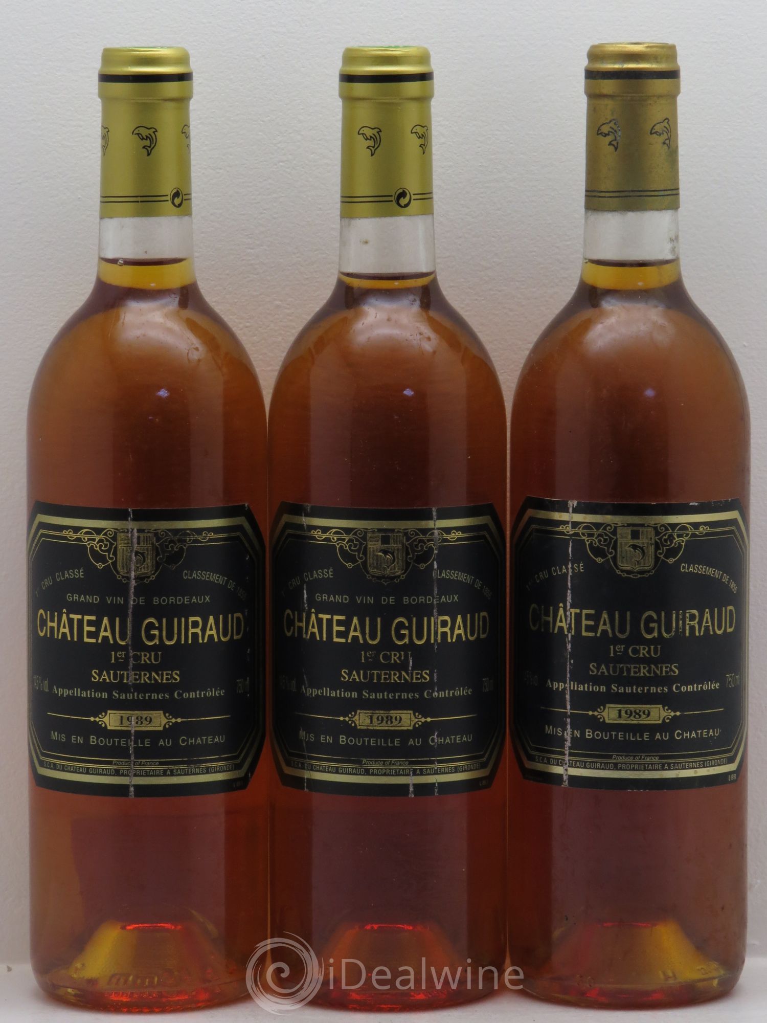 Château Guiraud 1er Grand Cru Classé 1989 - Lotto di 3 bottiglie - 0
