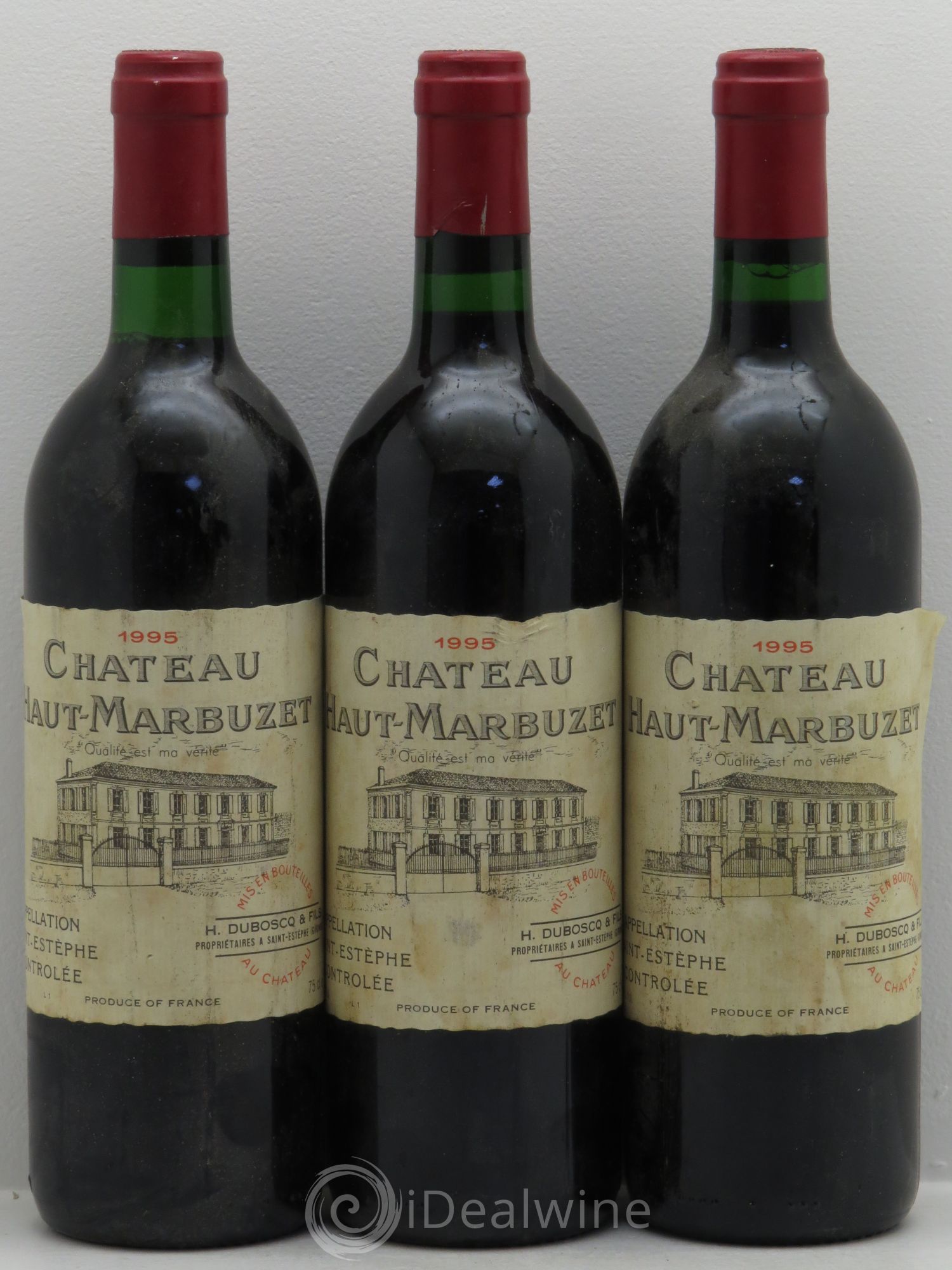 Château Haut Marbuzet 1995 - Lot de 3 bouteilles - 0
