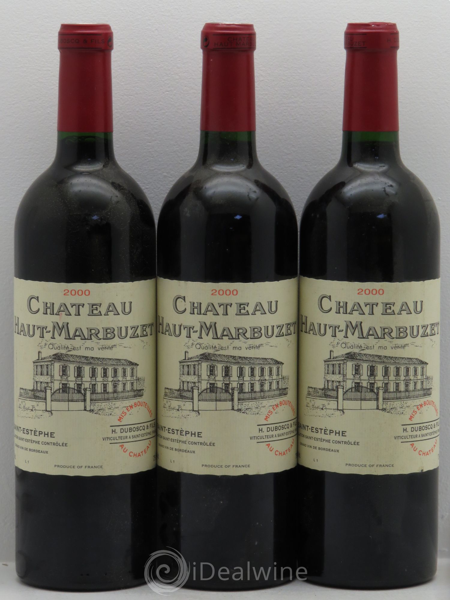 Château Haut Marbuzet 2000 - Lot de 3 bouteilles - 0