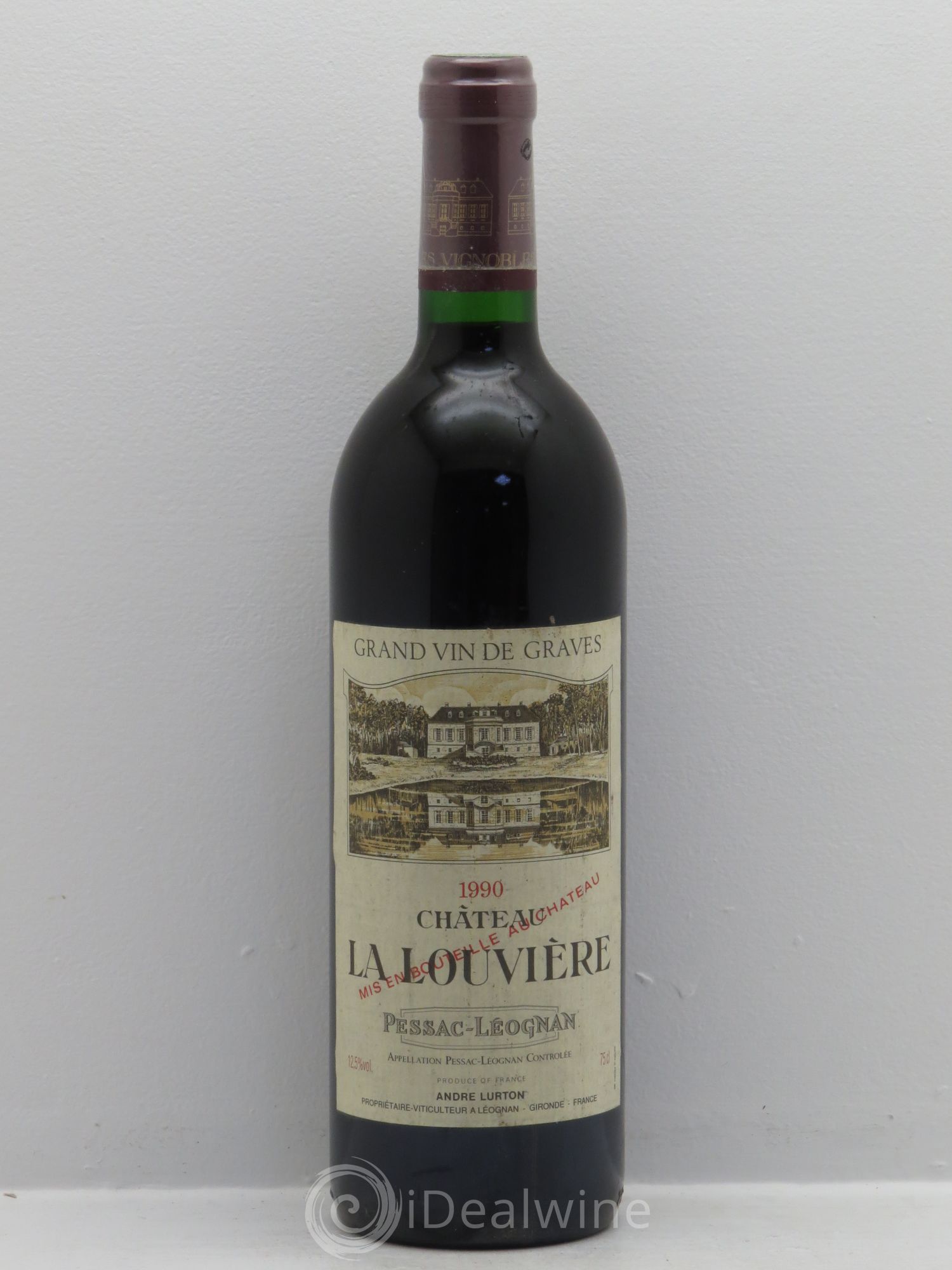 Château la Louvière 1990 - Lot de 1 bouteille - 0