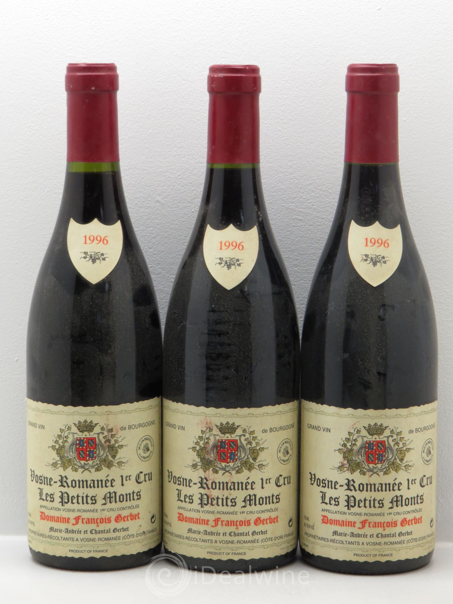 Vosne-Romanée 1er Cru Domaine Gerbet 1996 - Posten von 3 Flaschen - 0