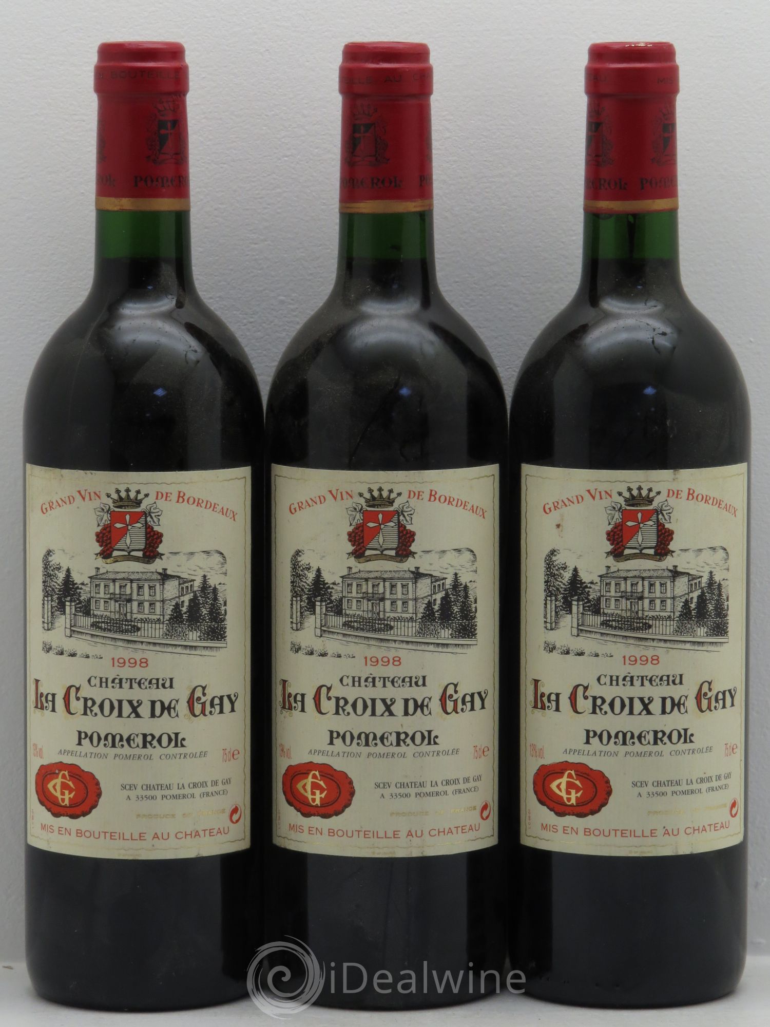 Château la Croix de Gay 1998 - Lot de 3 bouteilles - 0