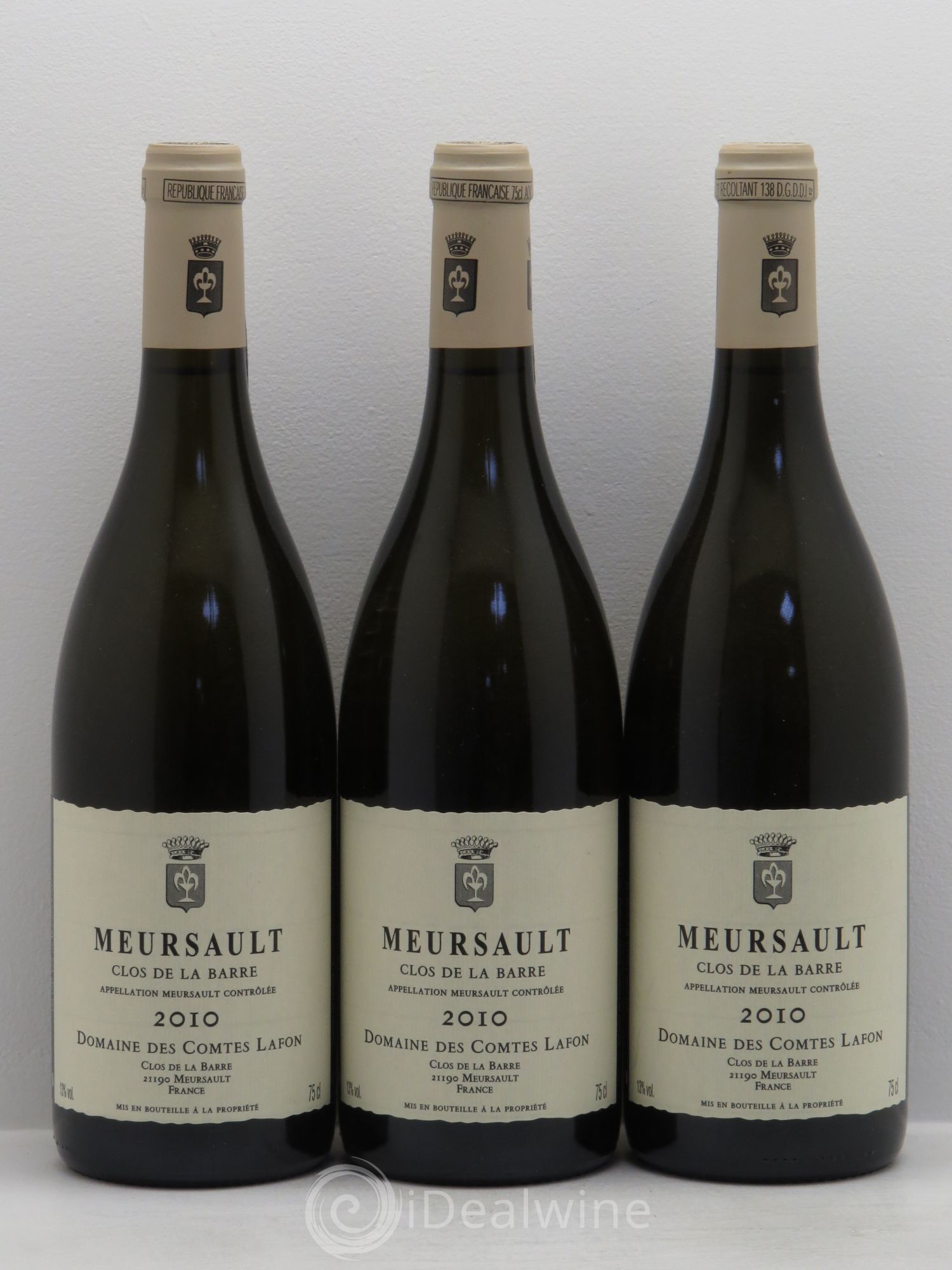 Meursault Clos de la Barre Comtes Lafon (Domaine des) 2010 - Lot de 3 bouteilles - 0