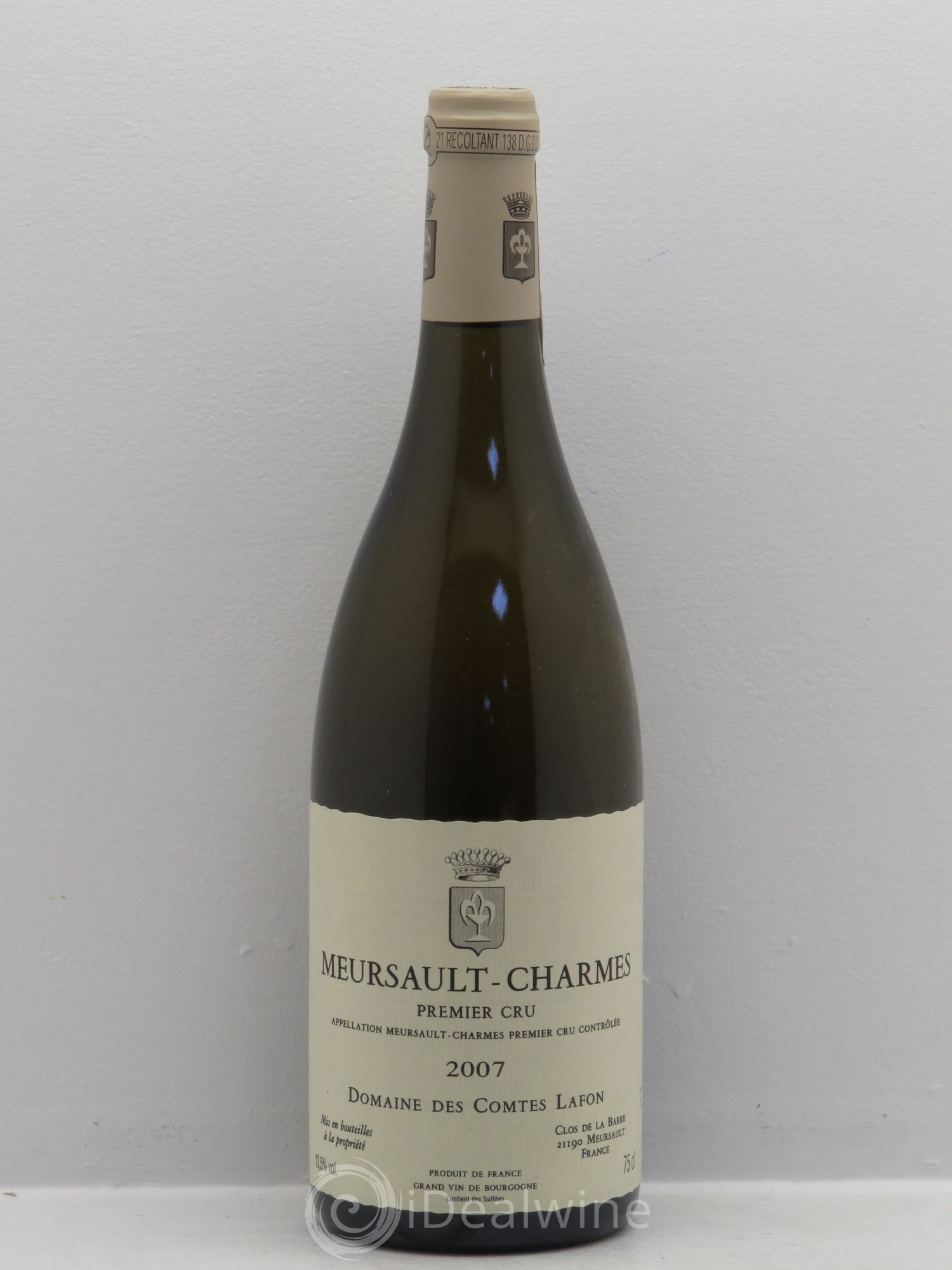 Meursault 1er Cru Charmes Comtes Lafon (Domaine des) 2007 - Posten von 1 Flasche - 0