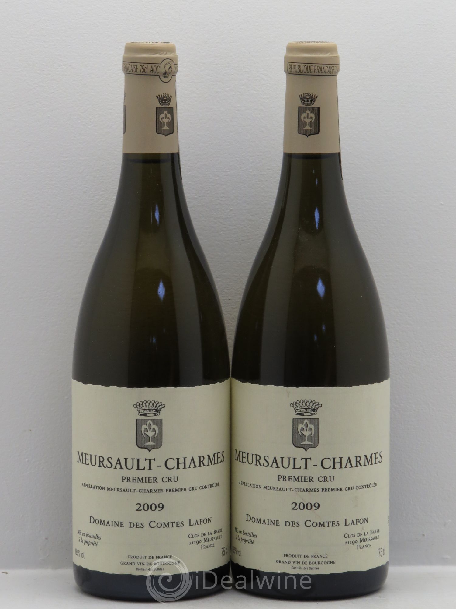 Meursault 1er Cru Charmes Comtes Lafon (Domaine des) 2009 - Lot de 2 bouteilles - 0
