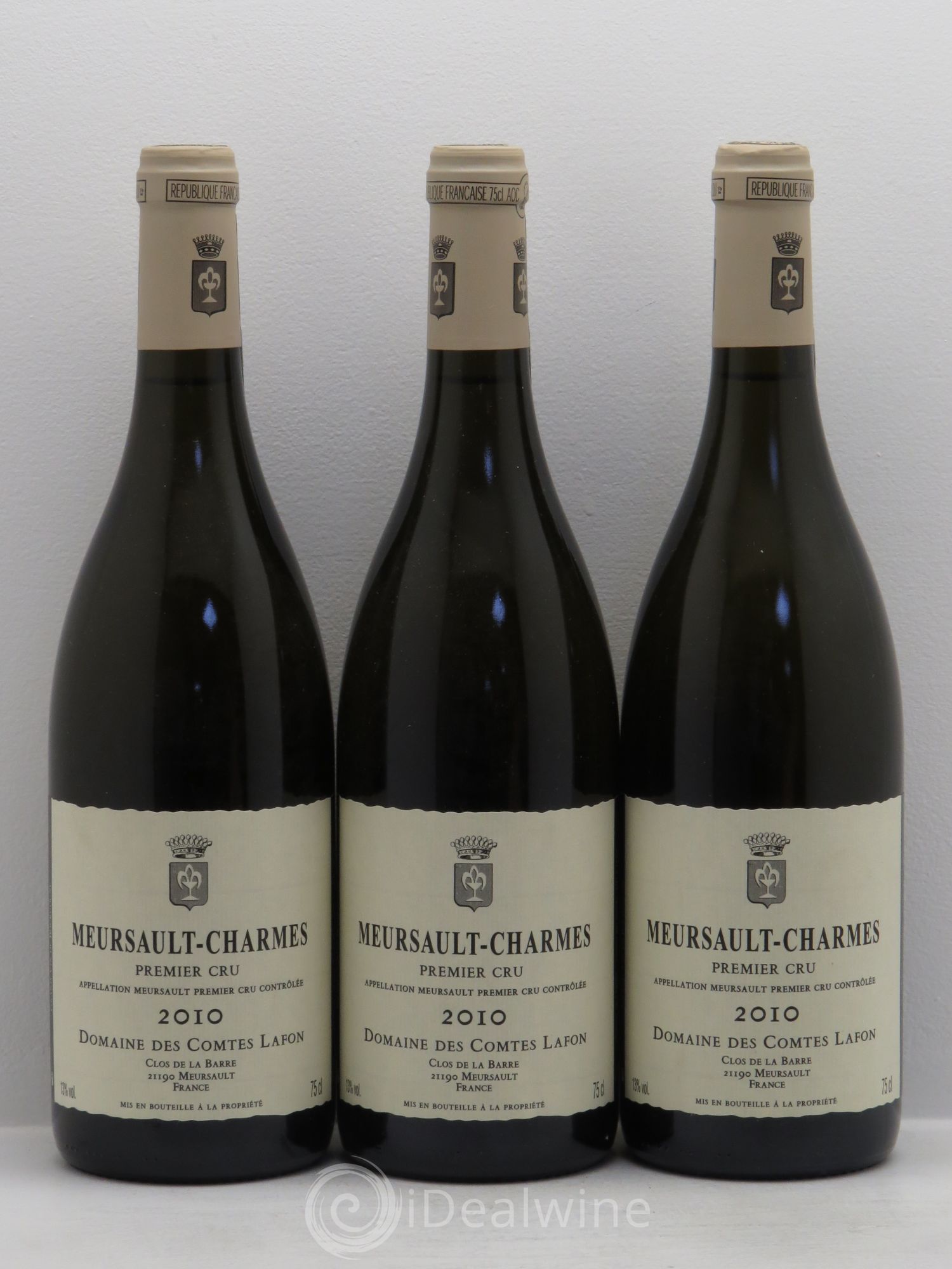 Meursault 1er Cru Charmes Comtes Lafon (Domaine des) 2010 - Lot de 3 bouteilles - 0