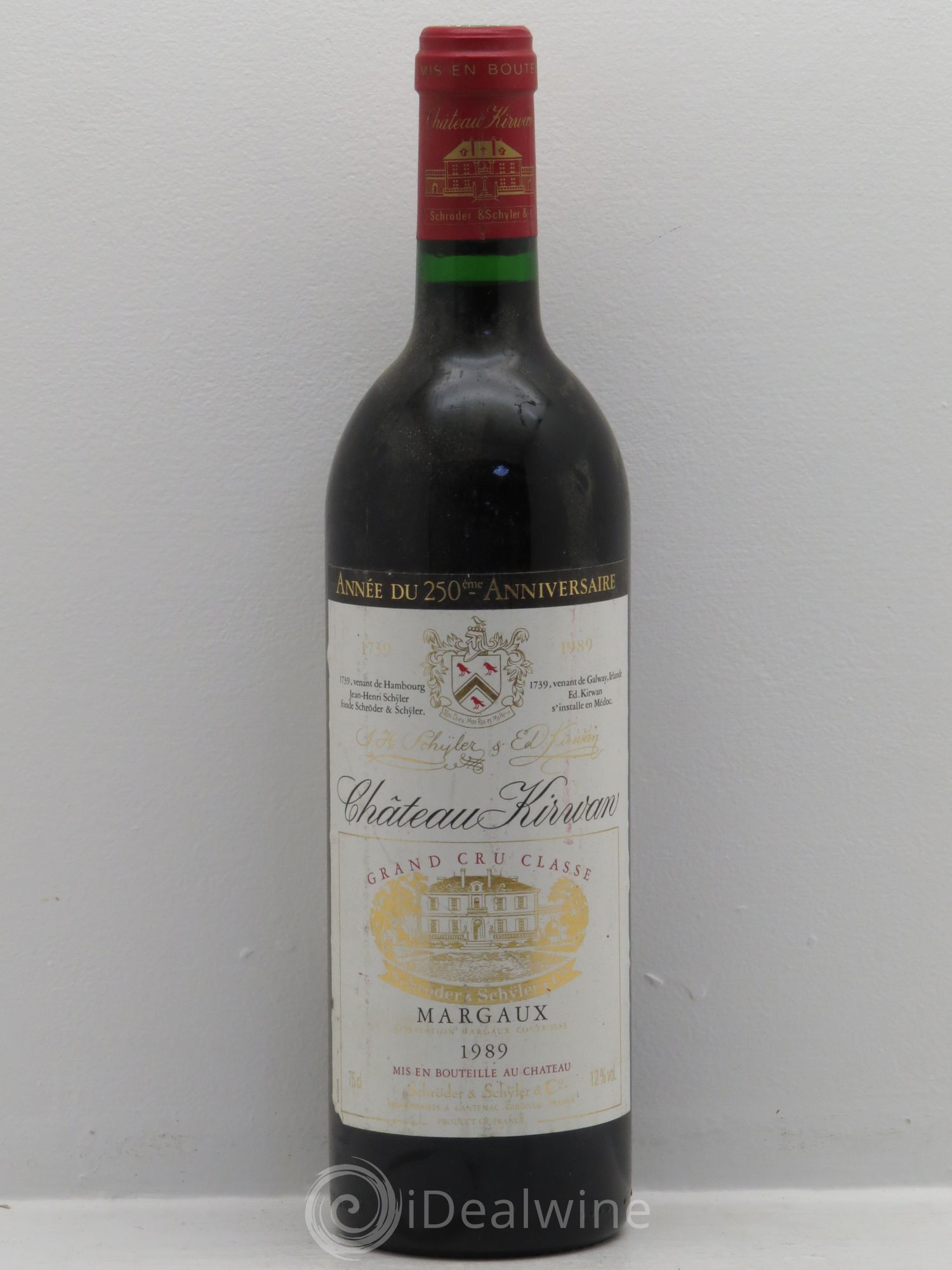 Château Kirwan 3ème Grand Cru Classé 1989 - Lot de 1 bouteille - 0
