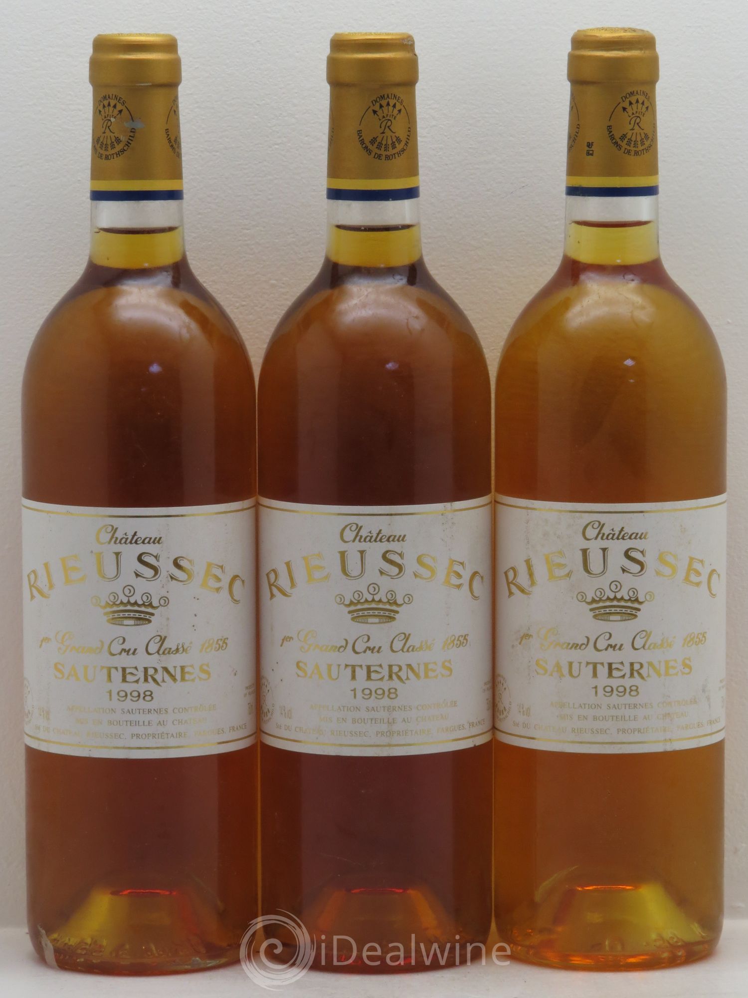 Château Rieussec 1er Grand Cru Classé 1998 - Lotto di 3 bottiglie - 0