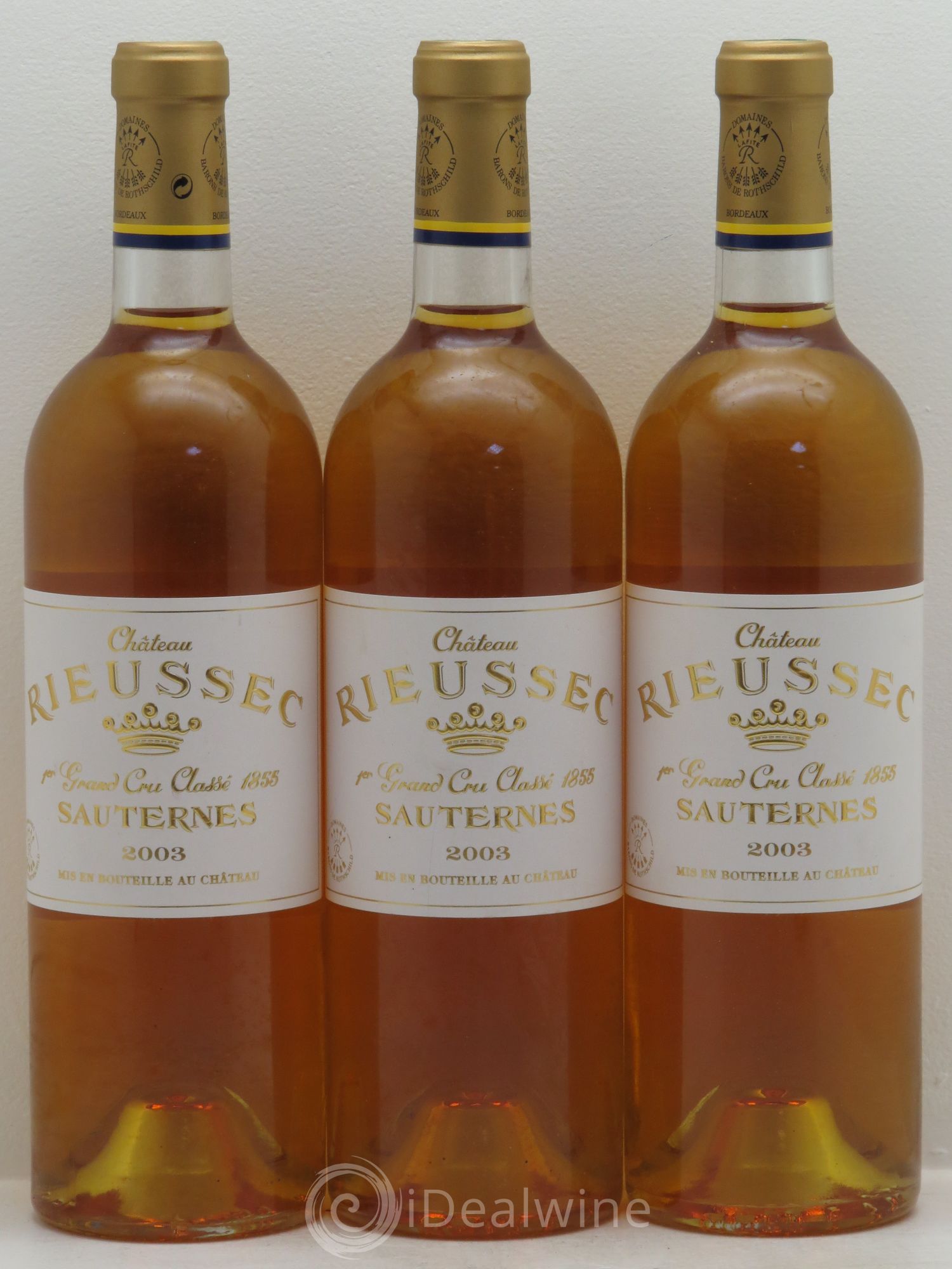 Château Rieussec 1er Grand Cru Classé 2003 - Lotto di 3 bottiglie - 0