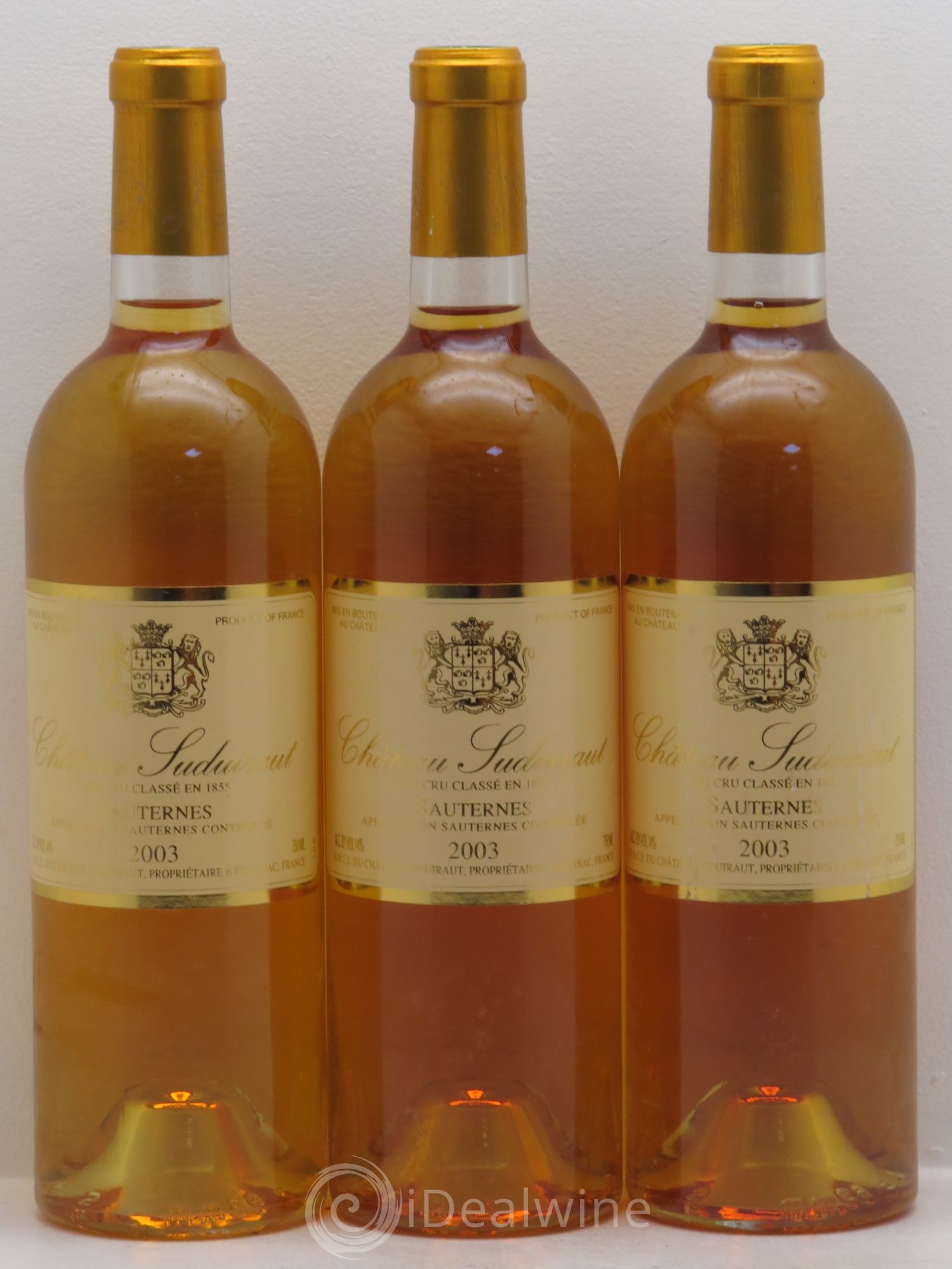 Château Suduiraut 1er Grand Cru Classé 2003 - Lotto di 3 bottiglie - 0