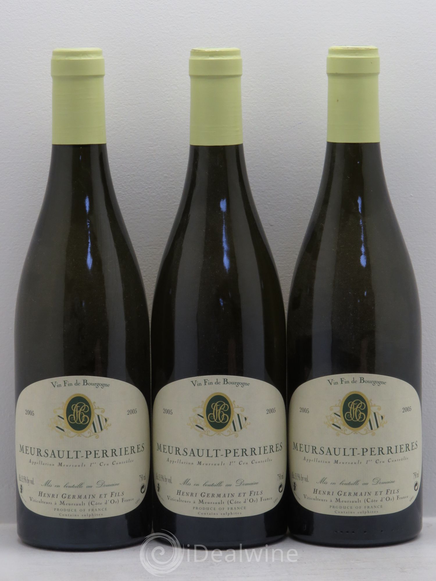Meursault 1er Cru Henri Germain 2005 - Posten von 3 Flaschen - 0