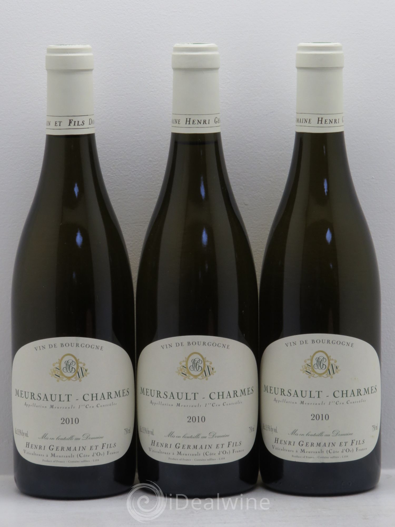 Meursault 1er Cru Henri Germain 2010 - Lot de 3 bouteilles - 0