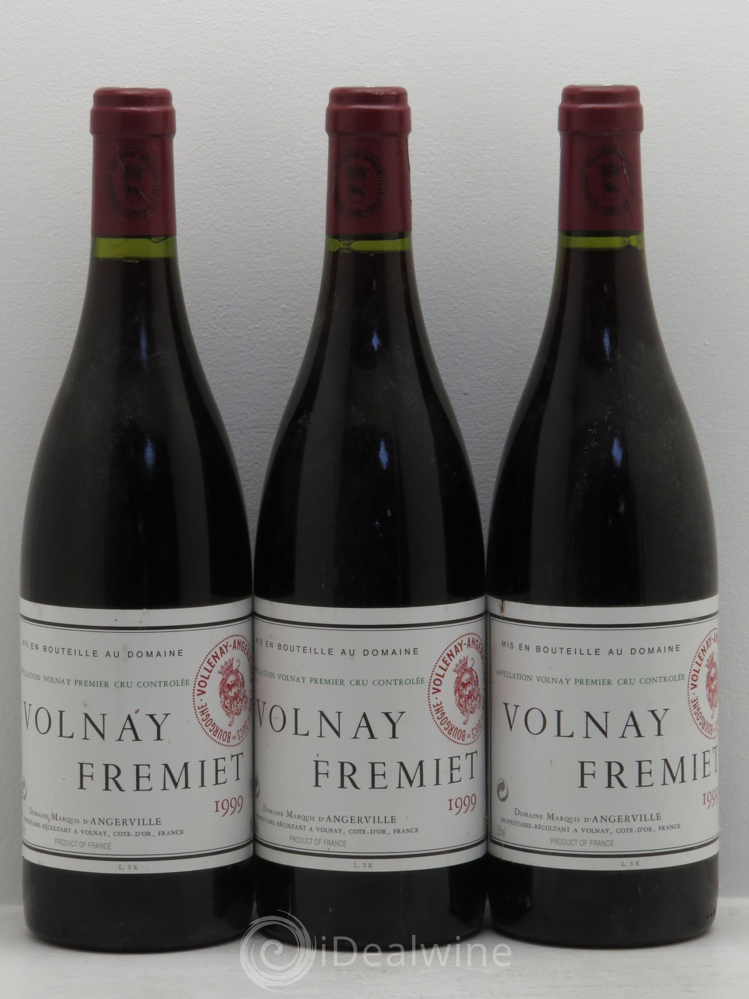 Volnay 1er Cru Frémiet Marquis d'Angerville (Domaine) 1999 - Lot de 3 bouteilles - 0