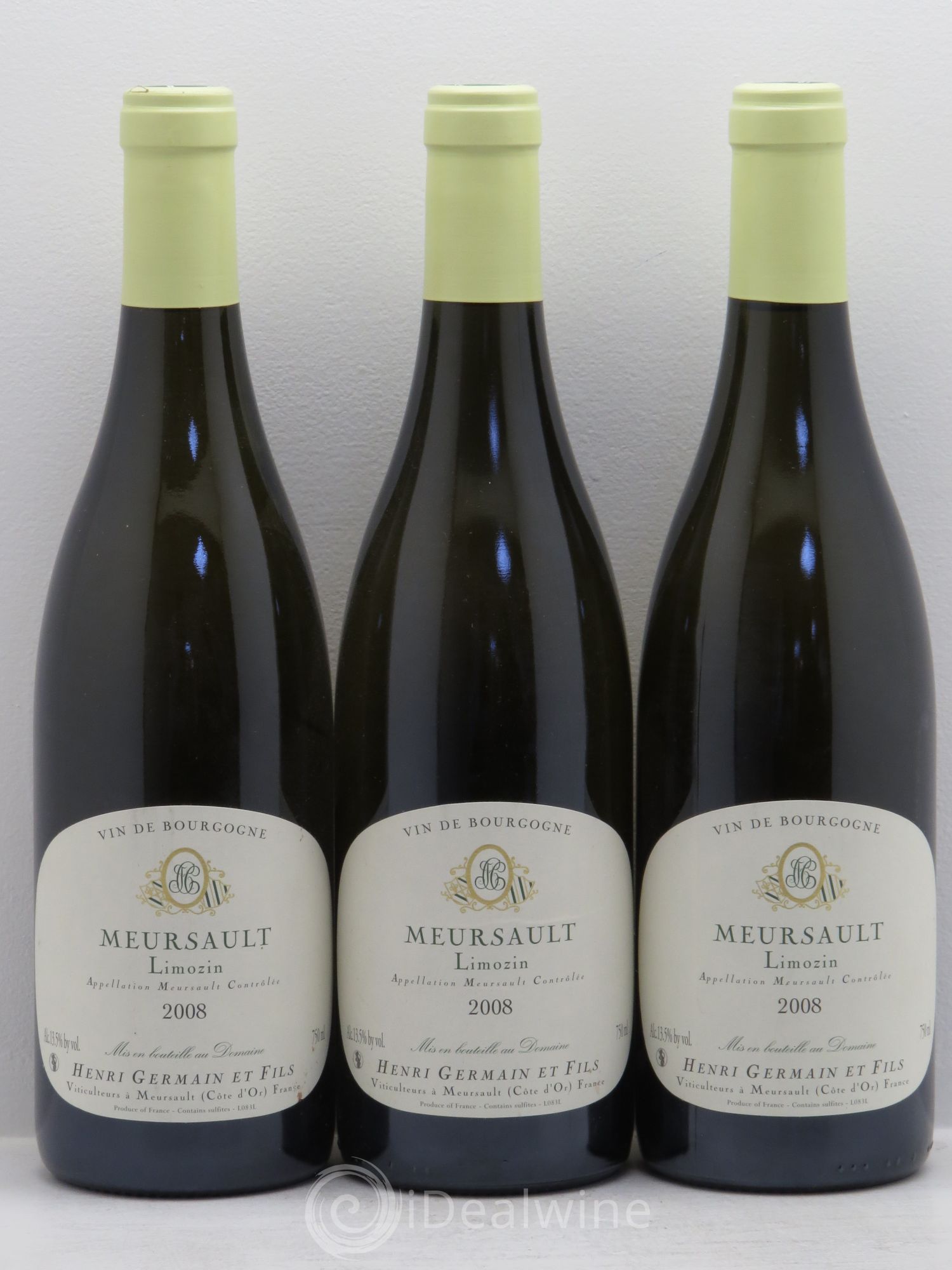 Meursault Henri Germain Limozin 2008 - Posten von 3 Flaschen - 0