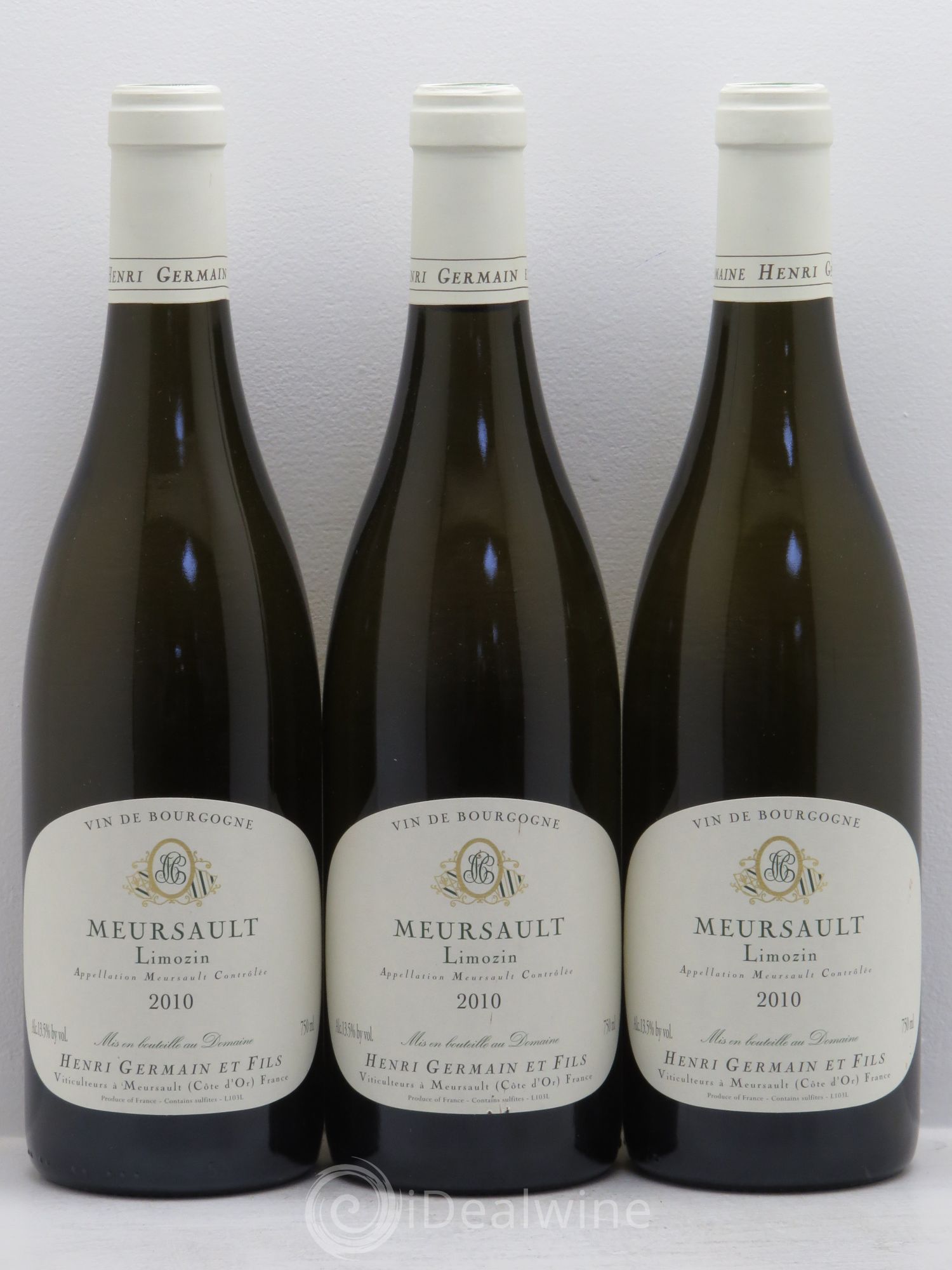 Meursault Henri Germain Limozin 2010 - Posten von 3 Flaschen - 0